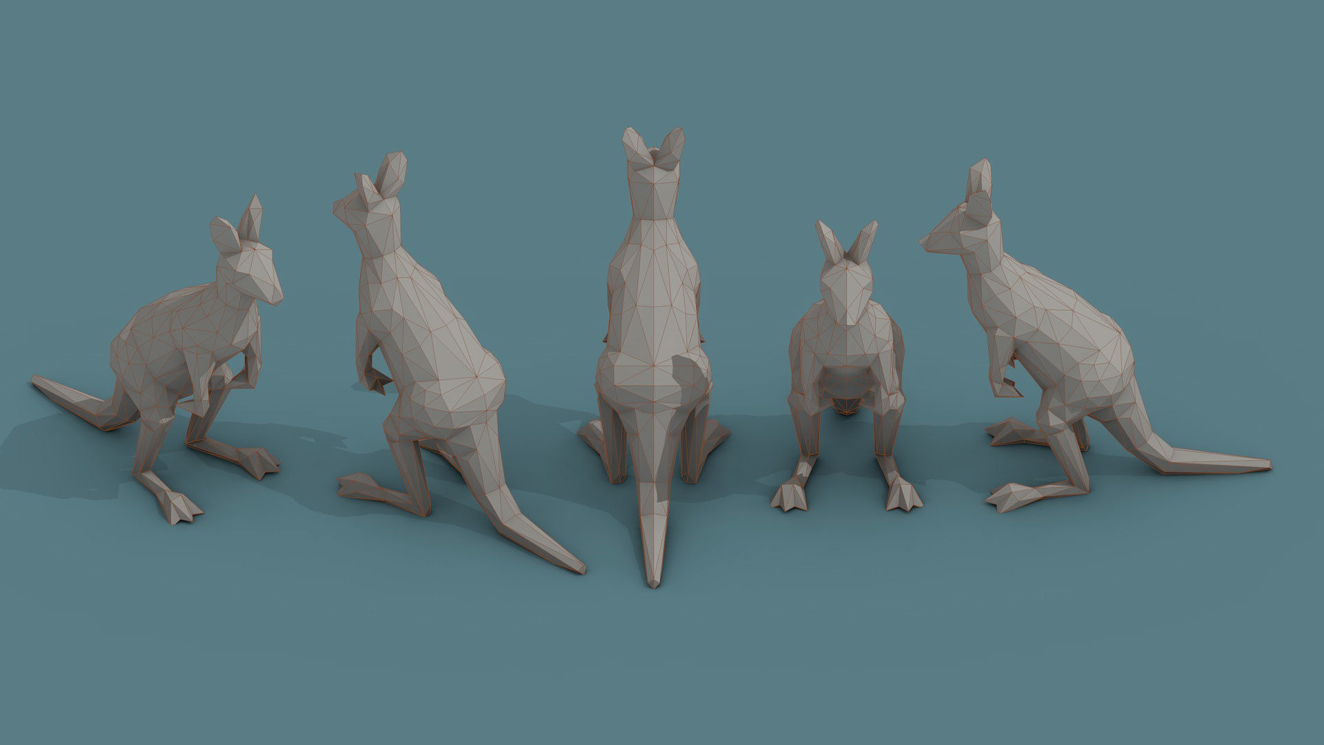 Low Poly 3d Art Animals Isometric Icon Pack 07 Low-poly 3D model_17