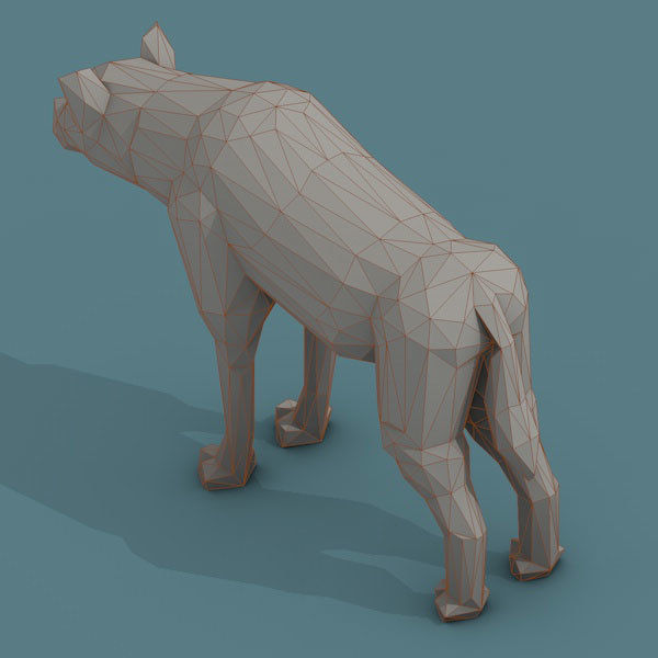 Low Poly 3d Art Animals Isometric Icon Pack 07 Low-poly 3D model_15