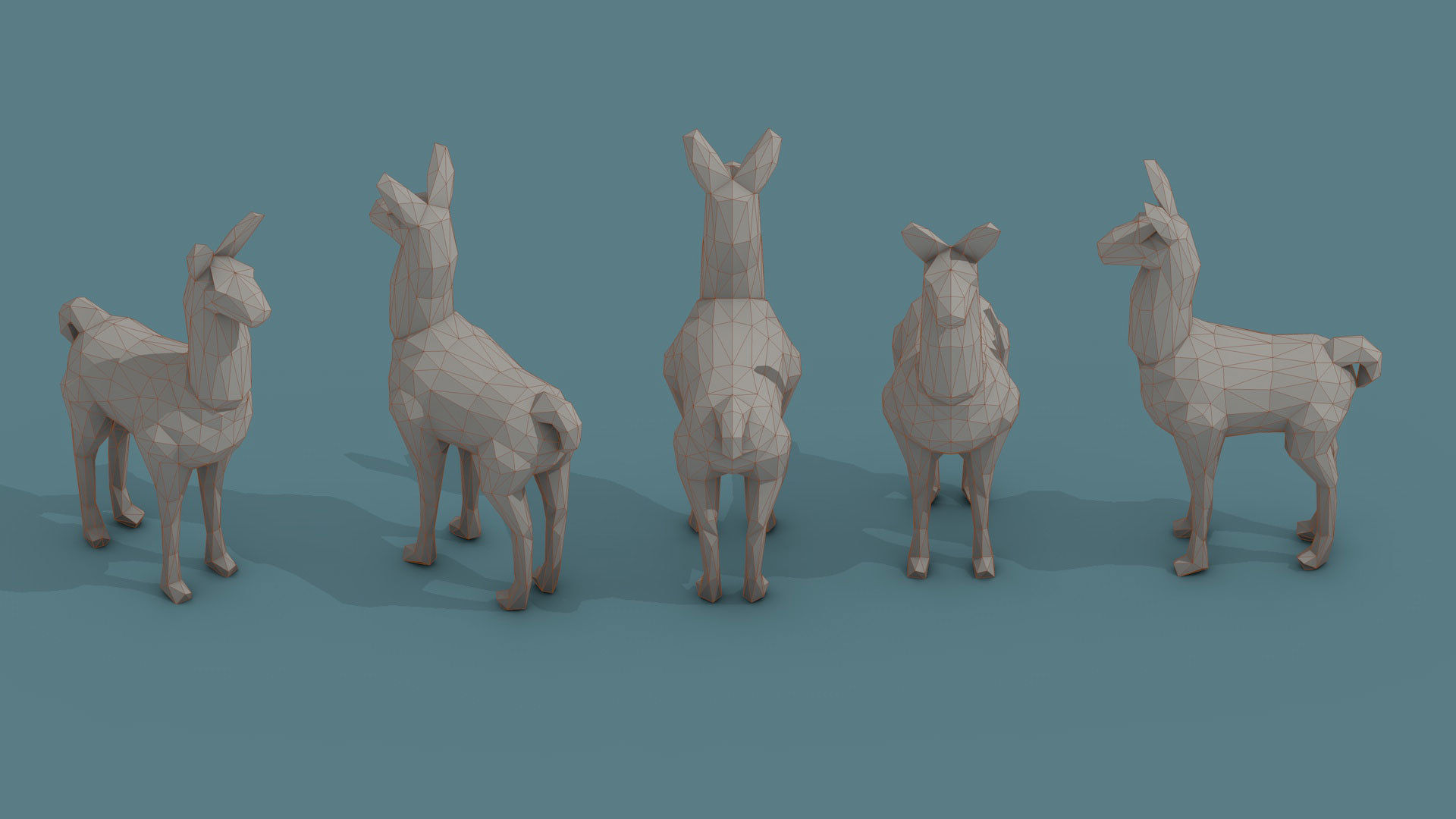 Low Poly 3d Art Animals Isometric Icon Pack 07 Low-poly 3D model_26