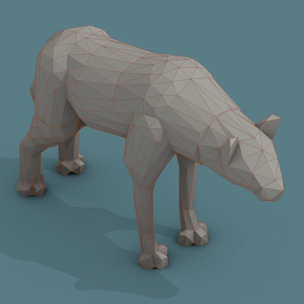 Low Poly 3d Art Animals Isometric Icon Pack 07 Low-poly 3D model_16