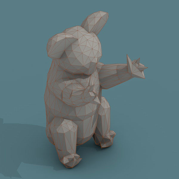 Low Poly 3d Art Animals Isometric Icon Pack 07 Low-poly 3D model_22