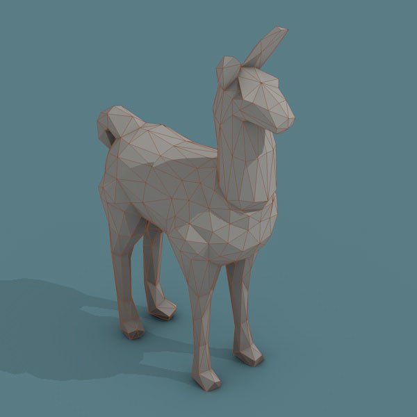 Low Poly 3d Art Animals Isometric Icon Pack 07 Low-poly 3D model_28