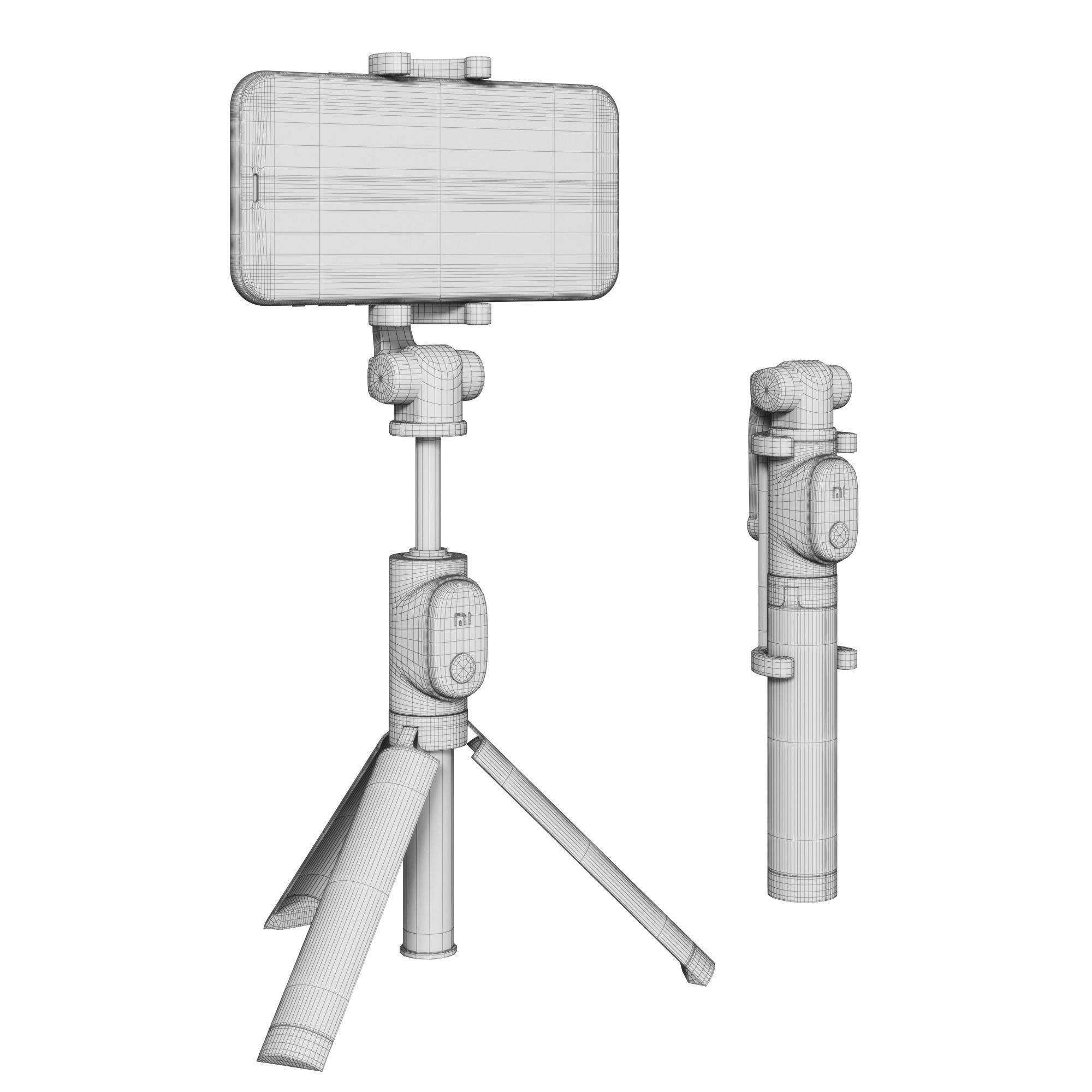 Monopod Xiaomi Tripod Black 3D model_6