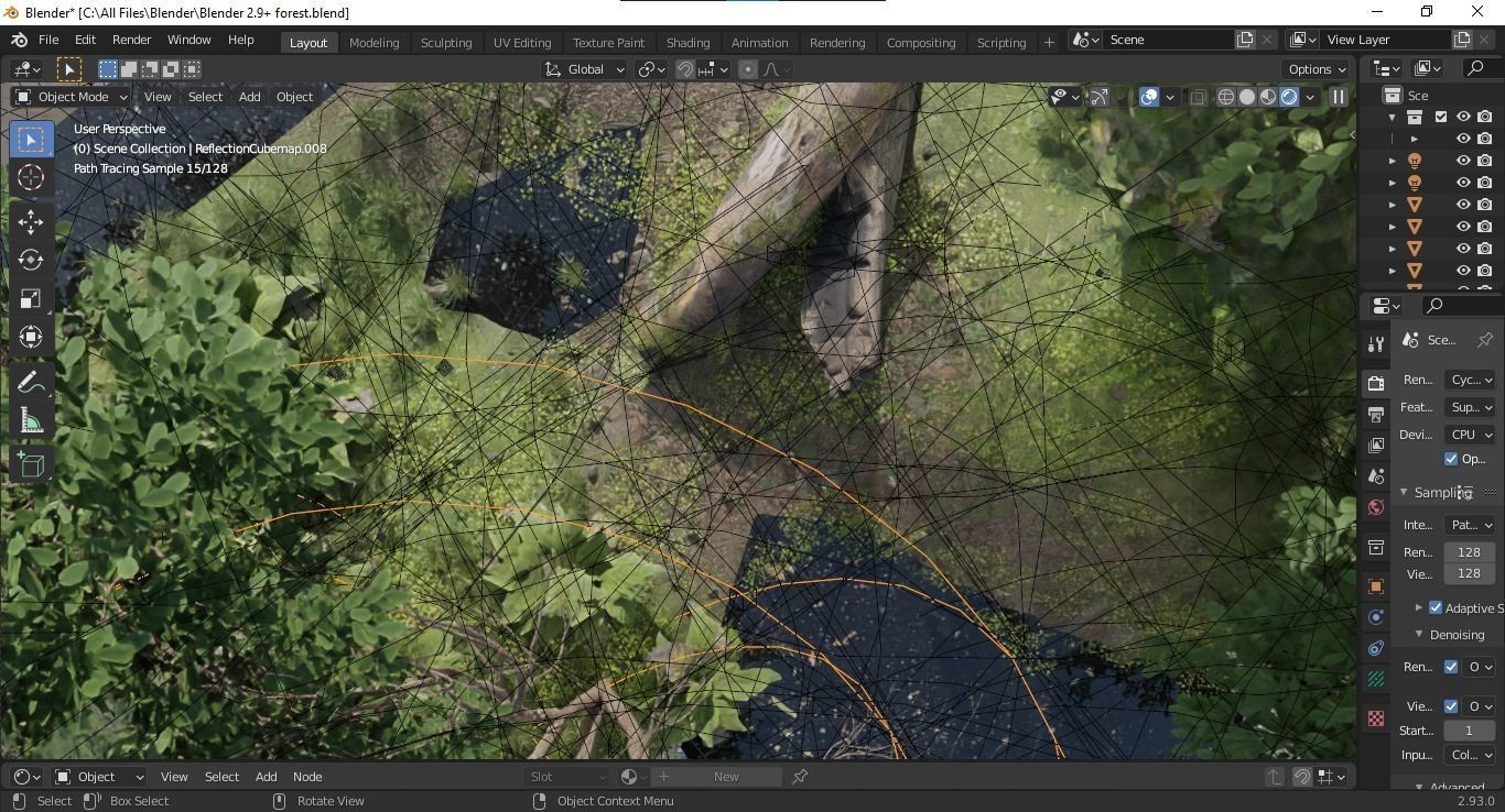 Realistic Forest Model For Blender Free 3D model_4