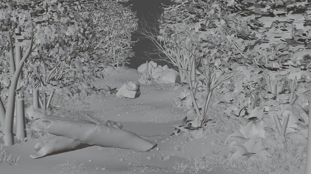 Realistic Forest Model For Blender Free 3D model_2