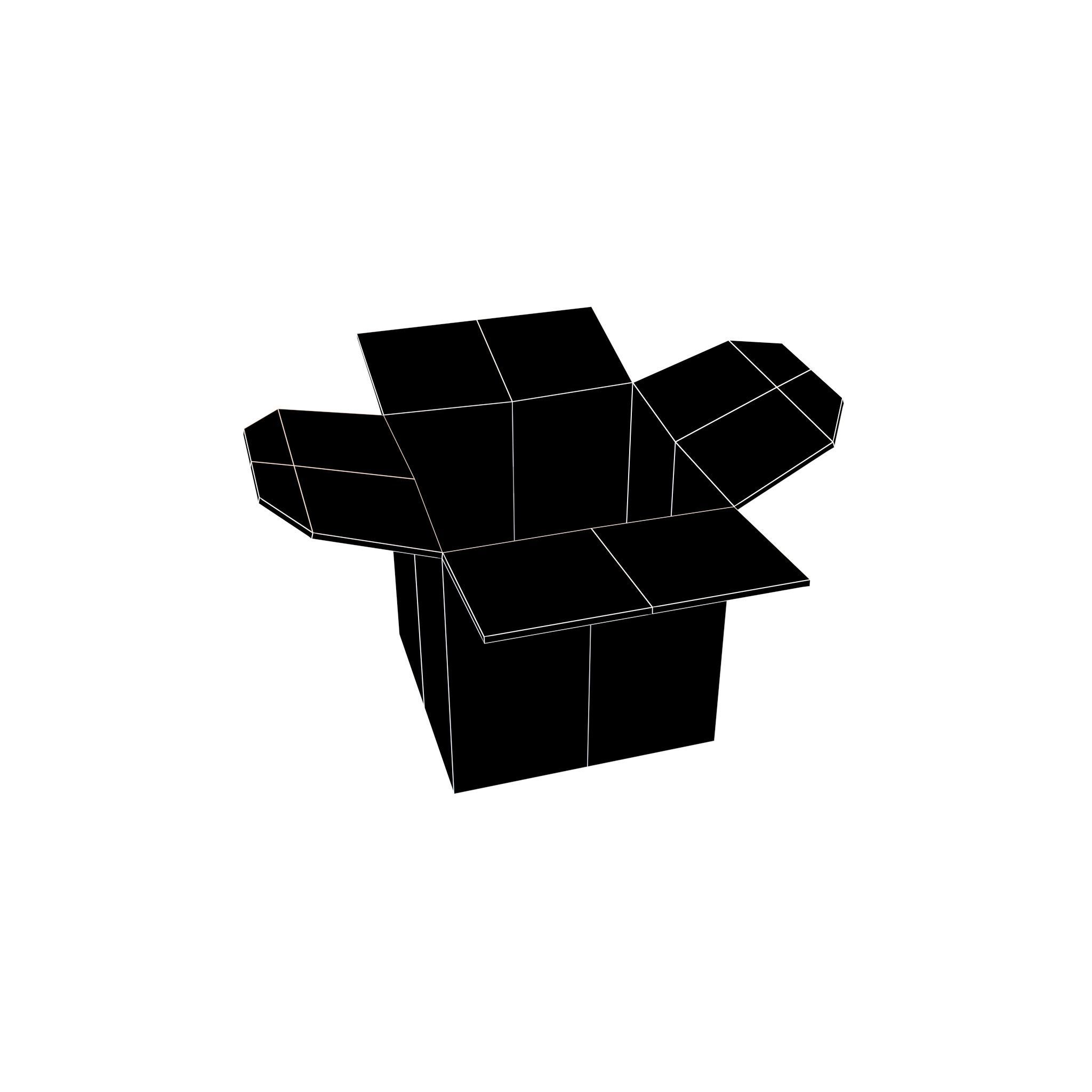 Cardboard Boxes v2 003 Low-poly 3D model_5