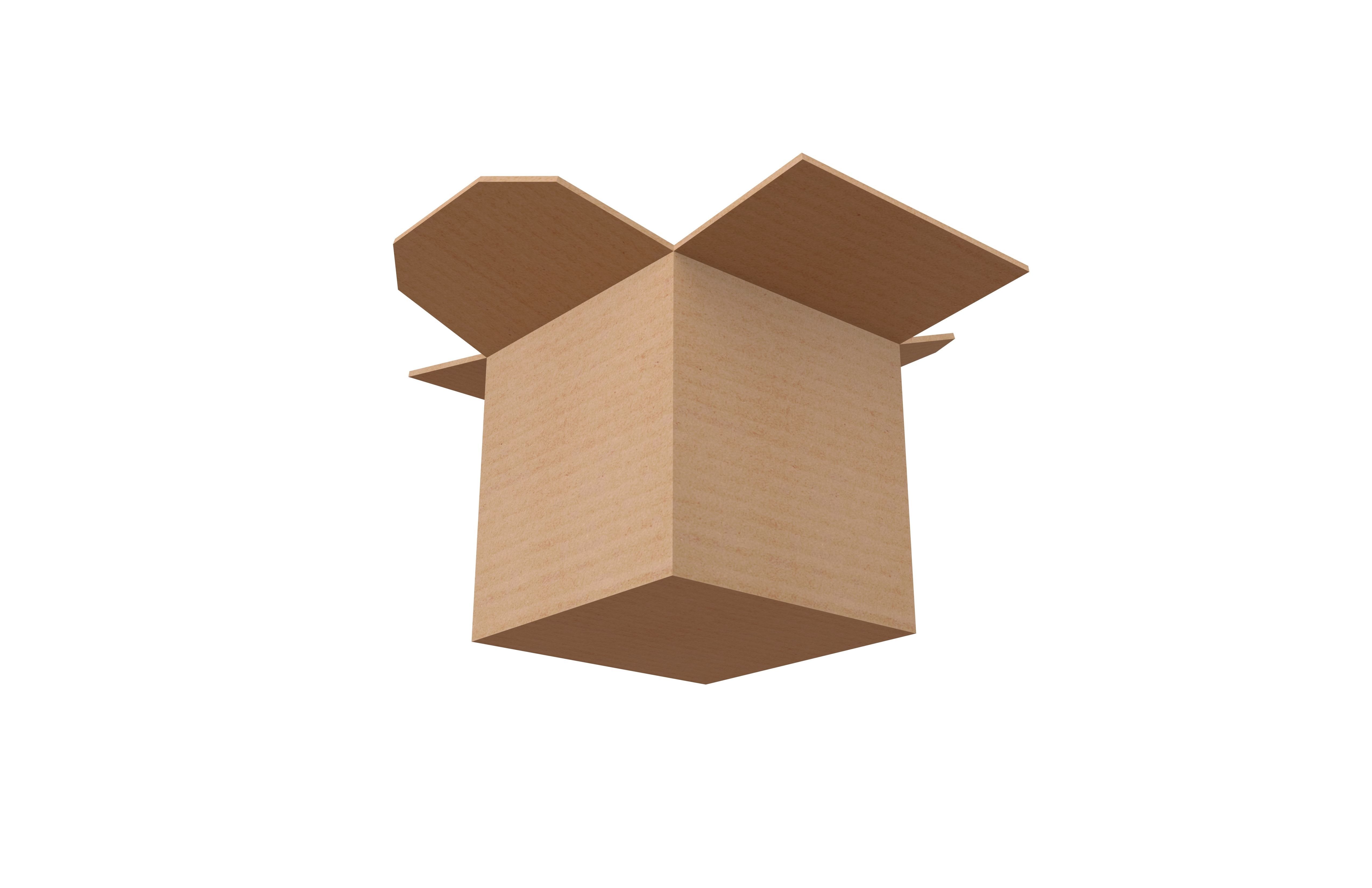 Cardboard Boxes v2 003 Low-poly 3D model_4