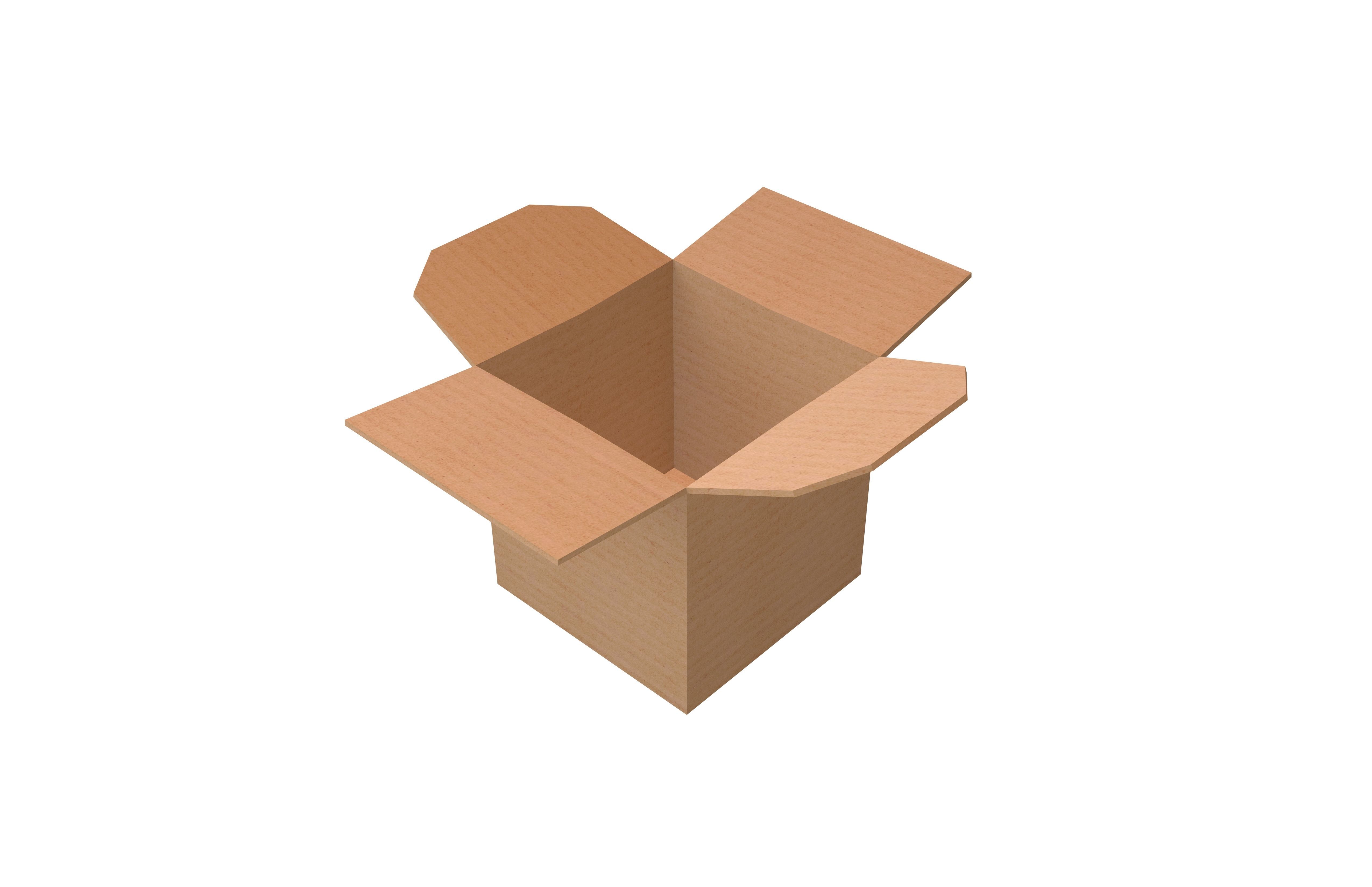 Cardboard Boxes v2 003 Low-poly 3D model_3