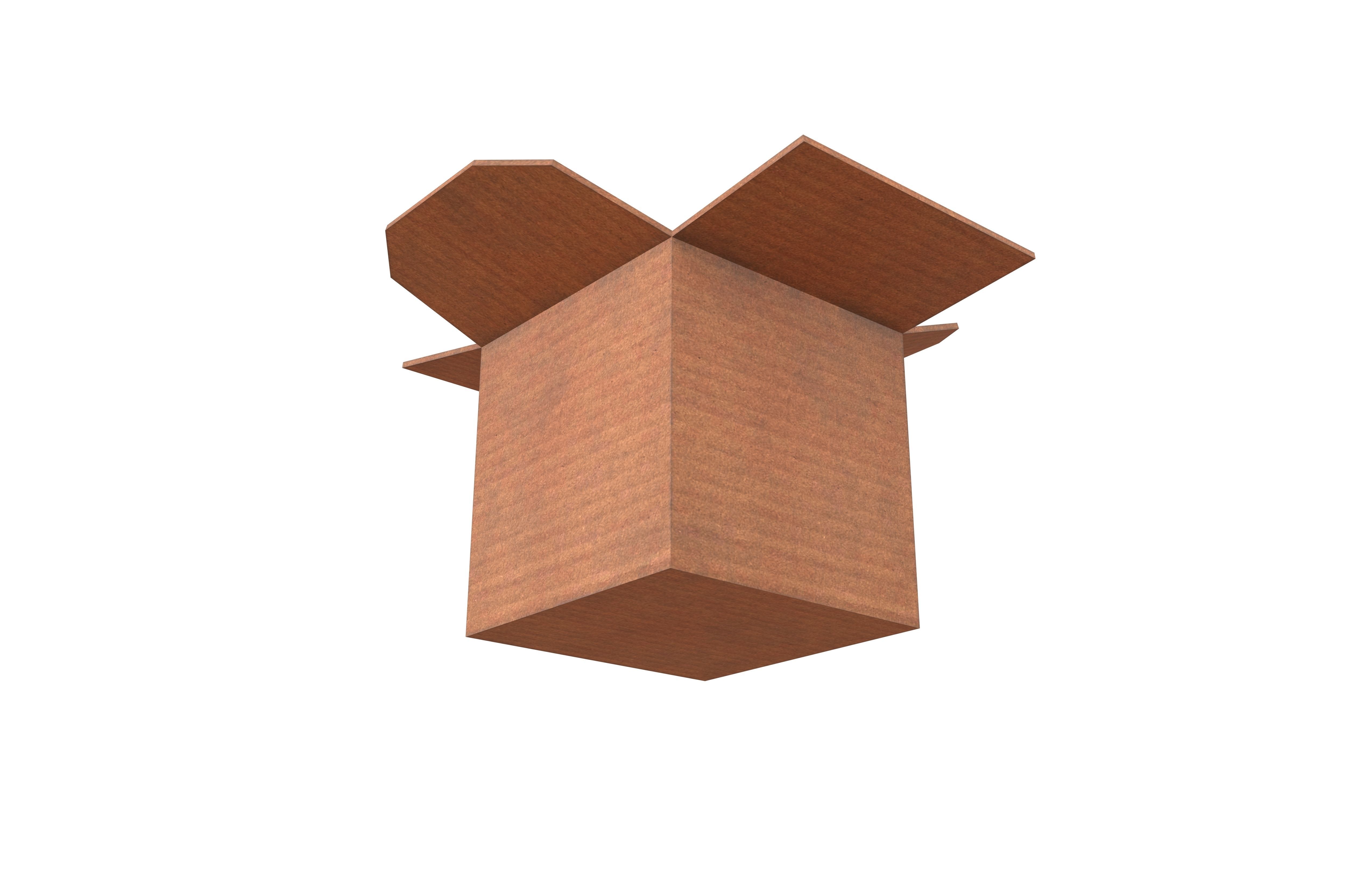 Cardboard Boxes v2 005 Low-poly 3D model_2
