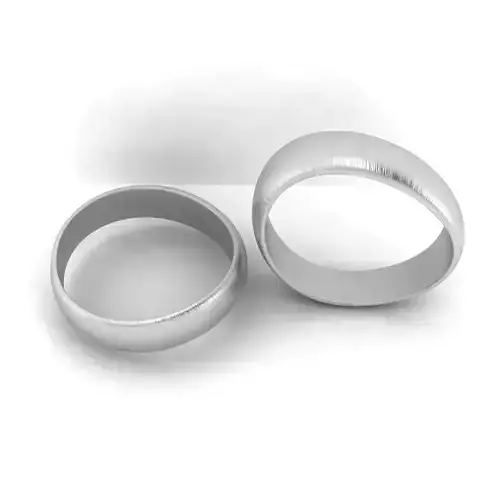 3d-model rings two silver wedding