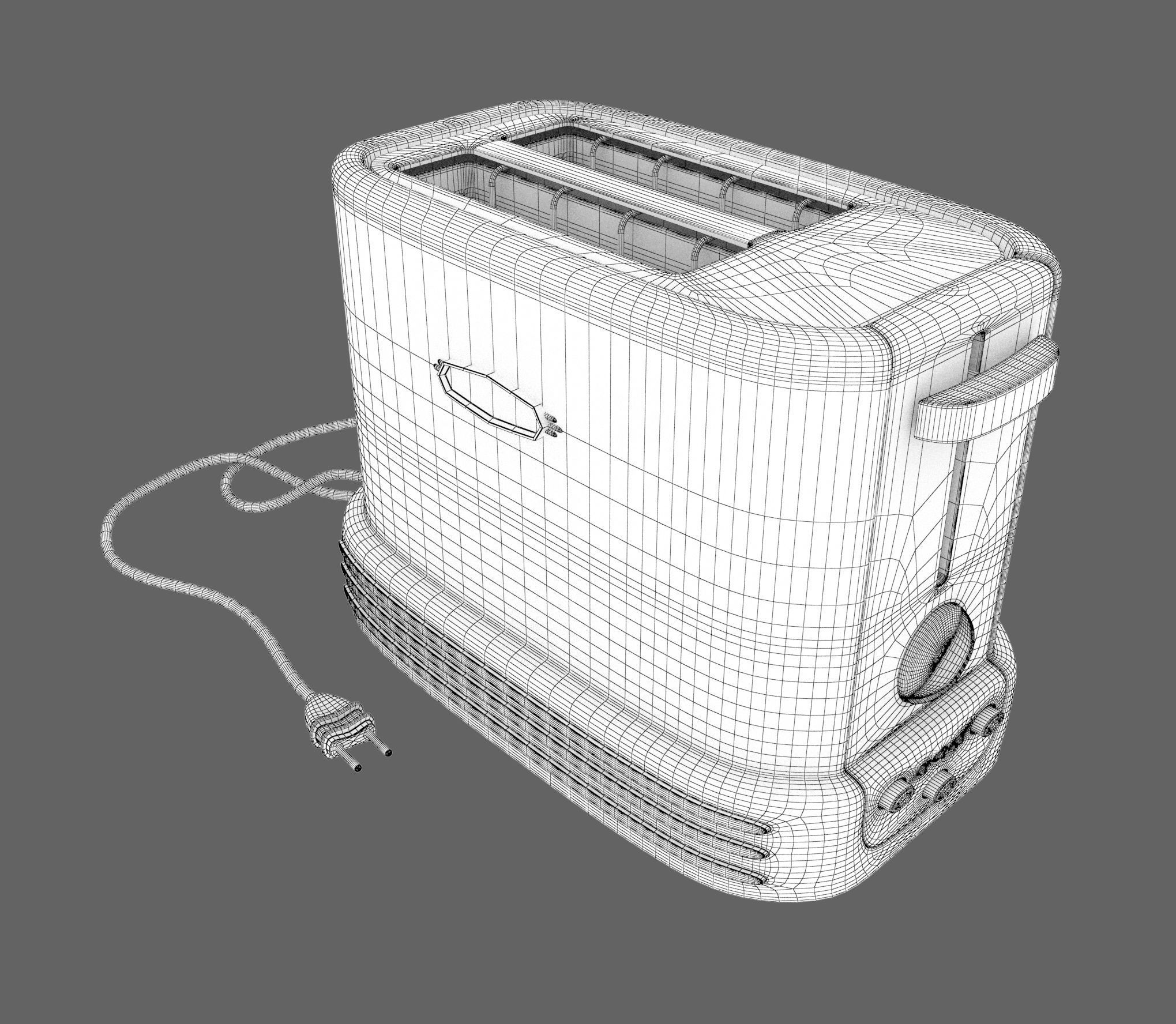 Toaster retro Free 3D model_6