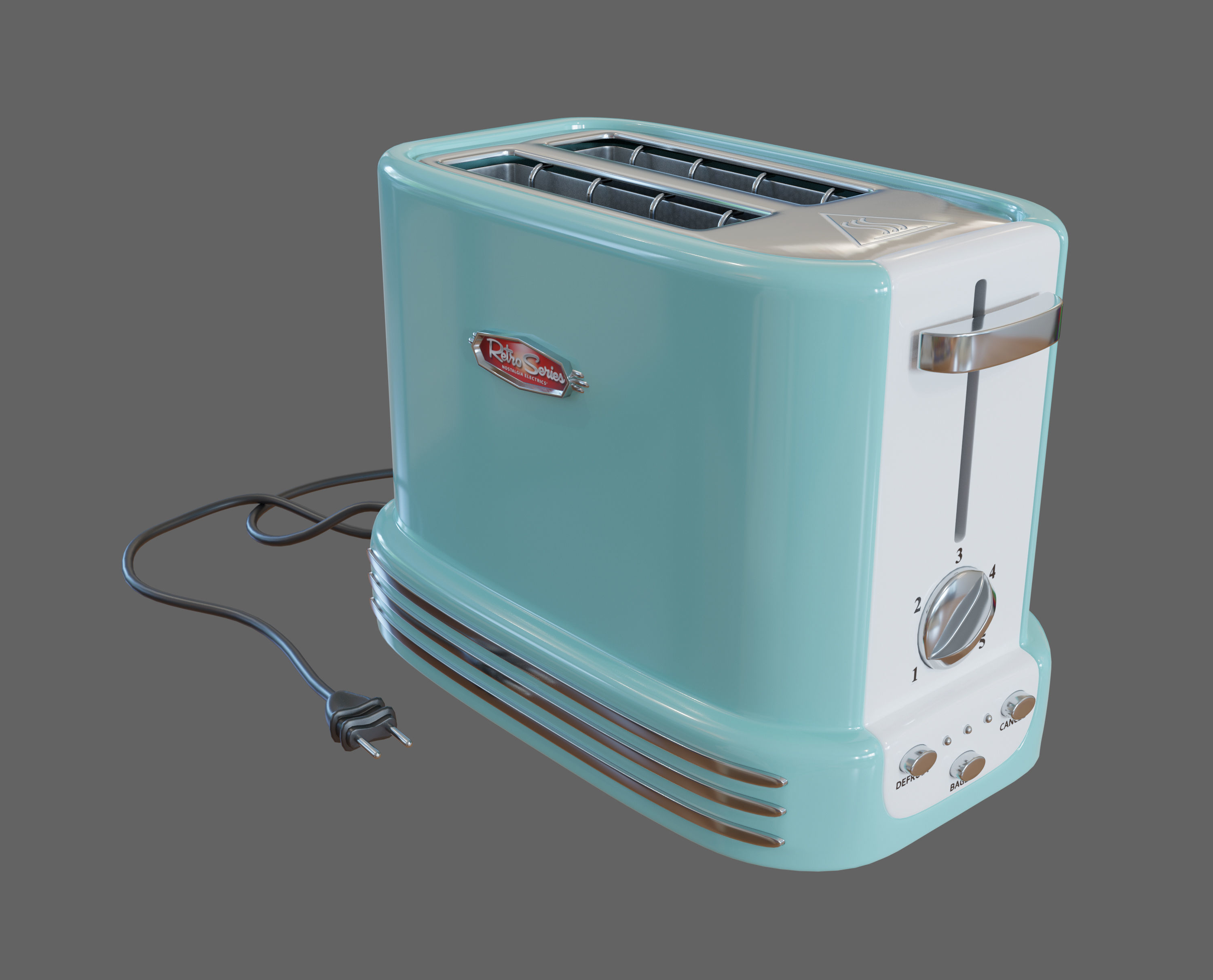 Toaster retro Free 3D model_1