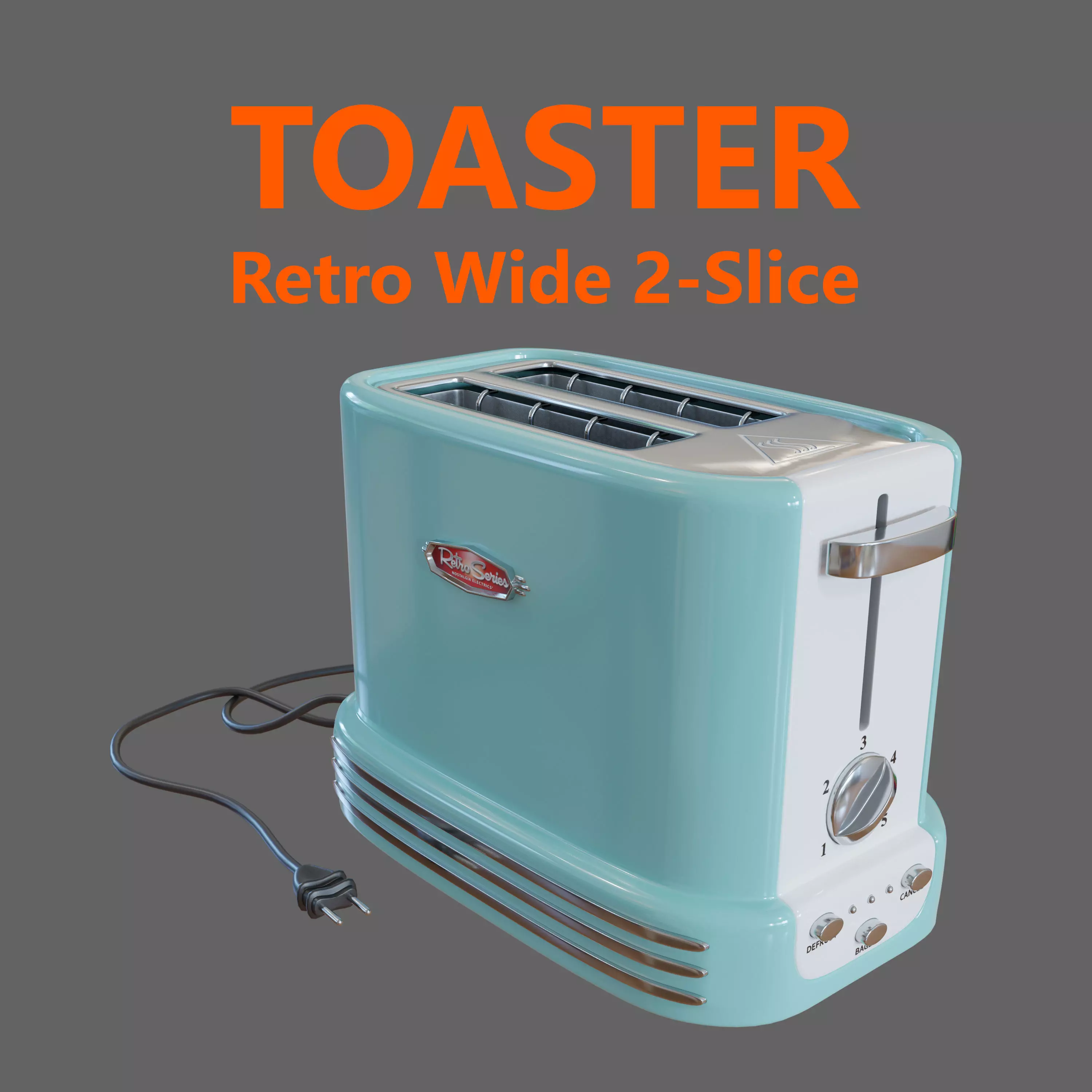 Toaster retro Free 3D model_0