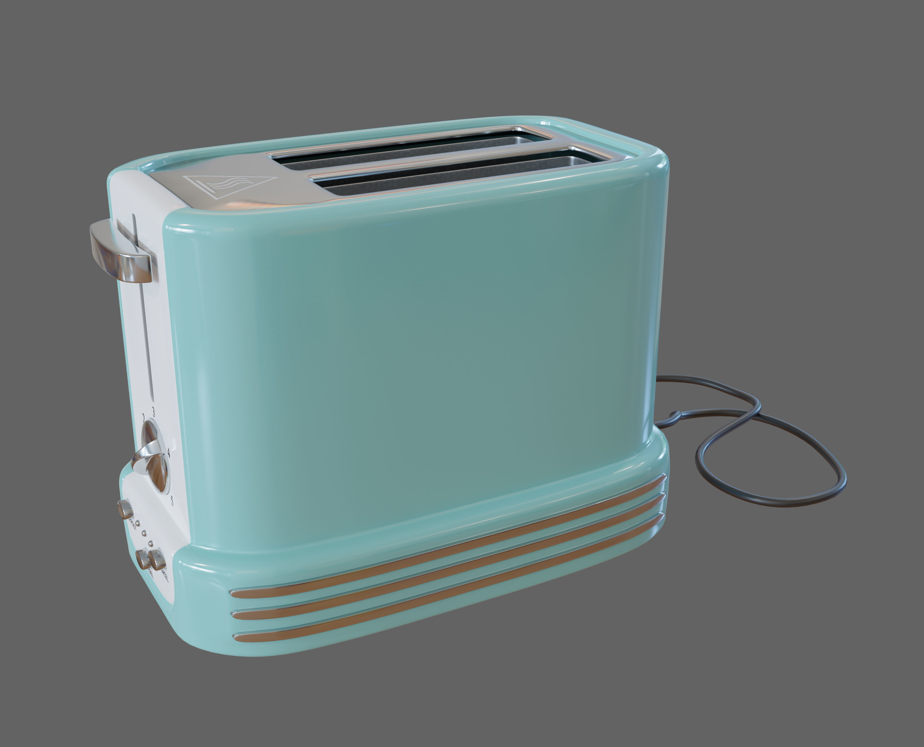 Toaster retro Free 3D model_2