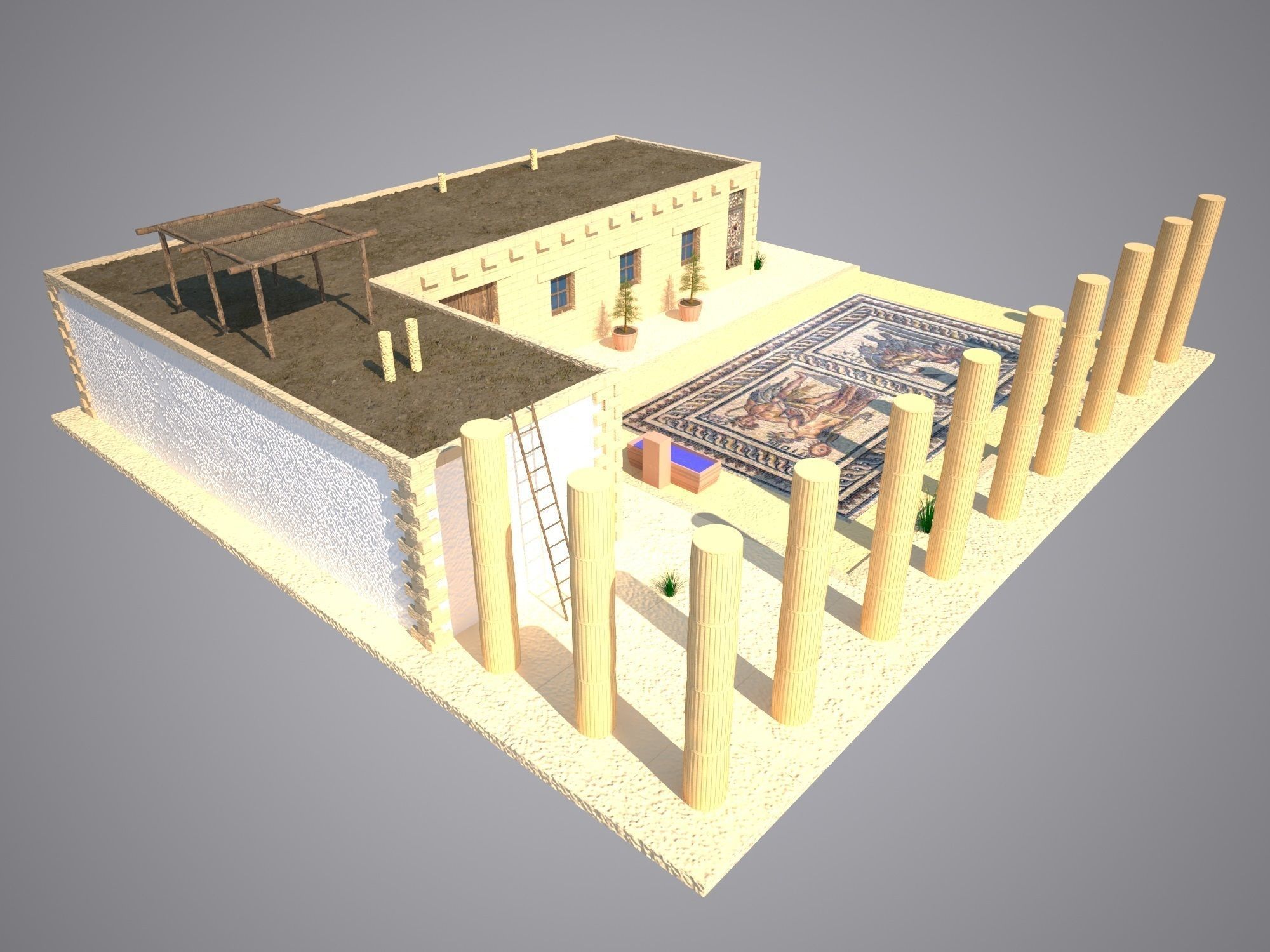 Antique House 3D model_4