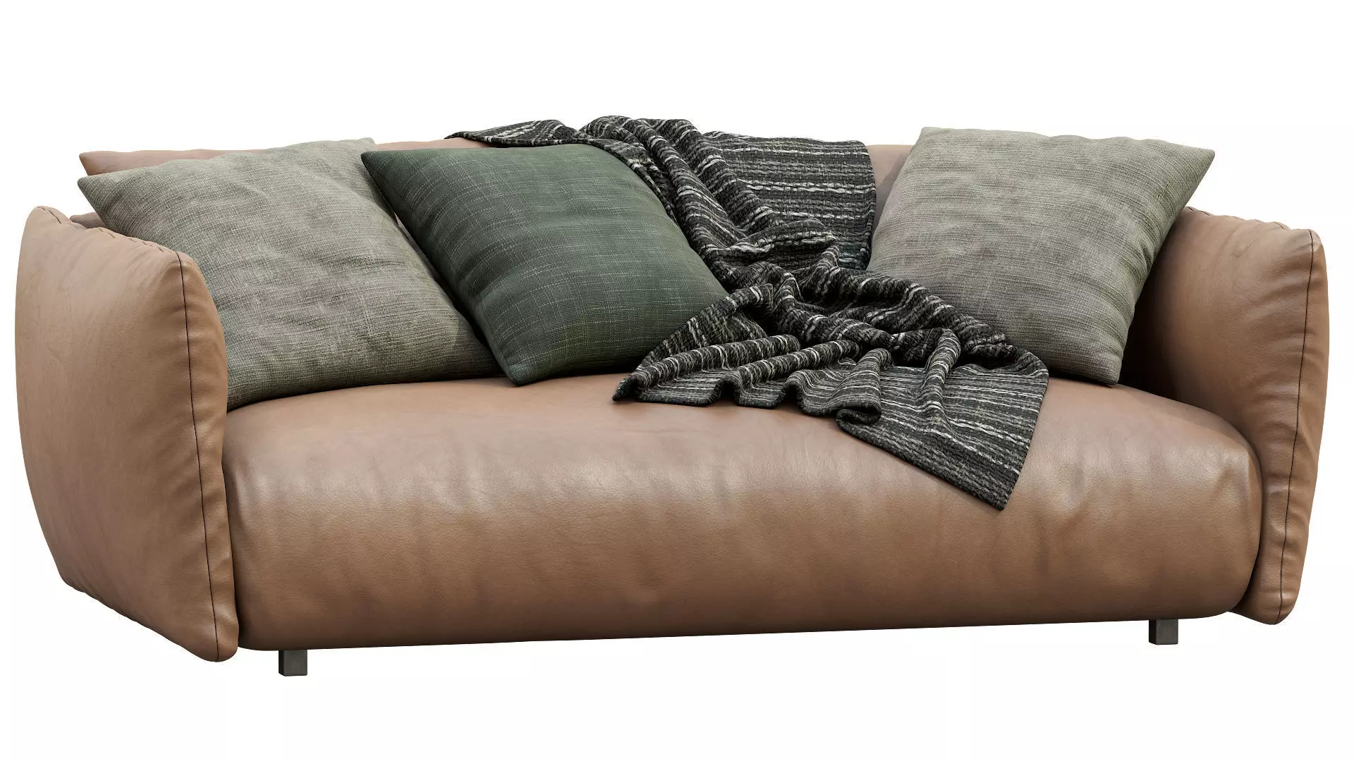 Meridiani Leather Sofa SCOTT 3D model