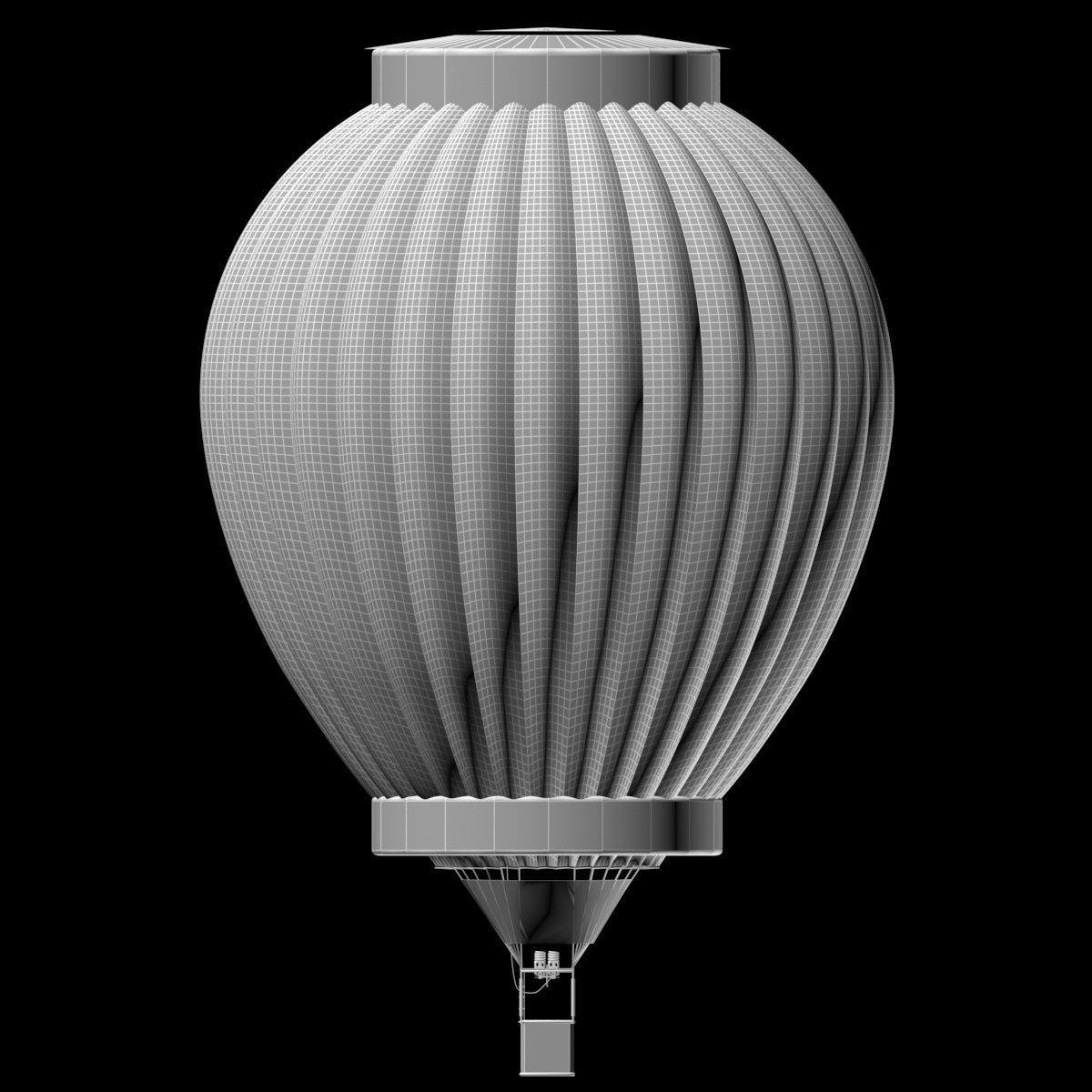 Chinese air balloon 3D model_5