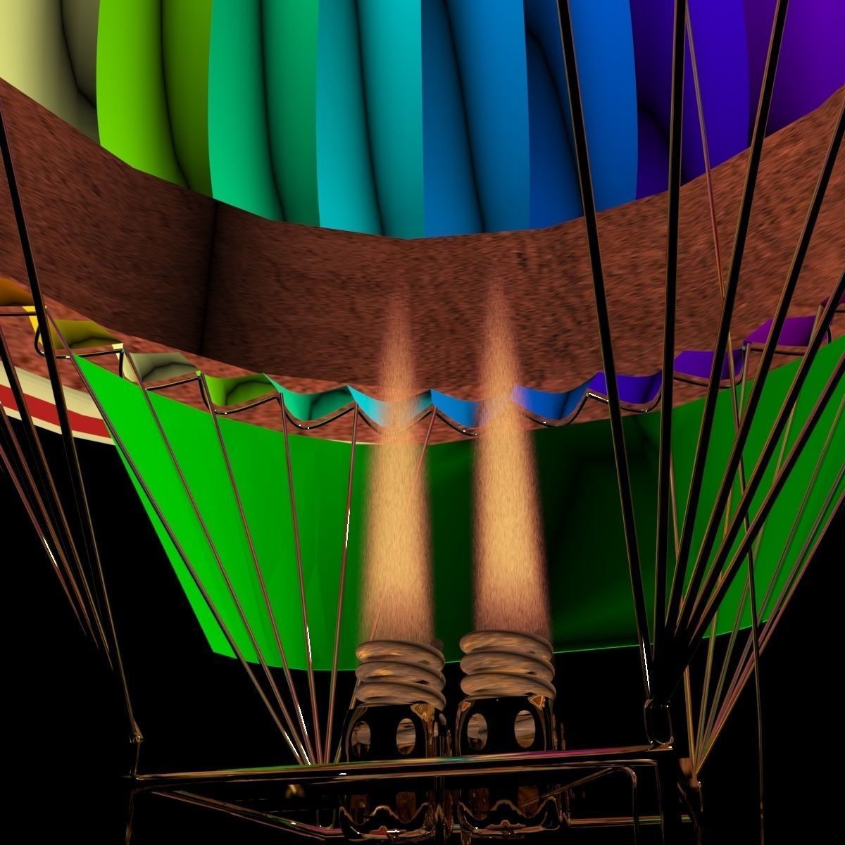 Chinese air balloon 3D model_1