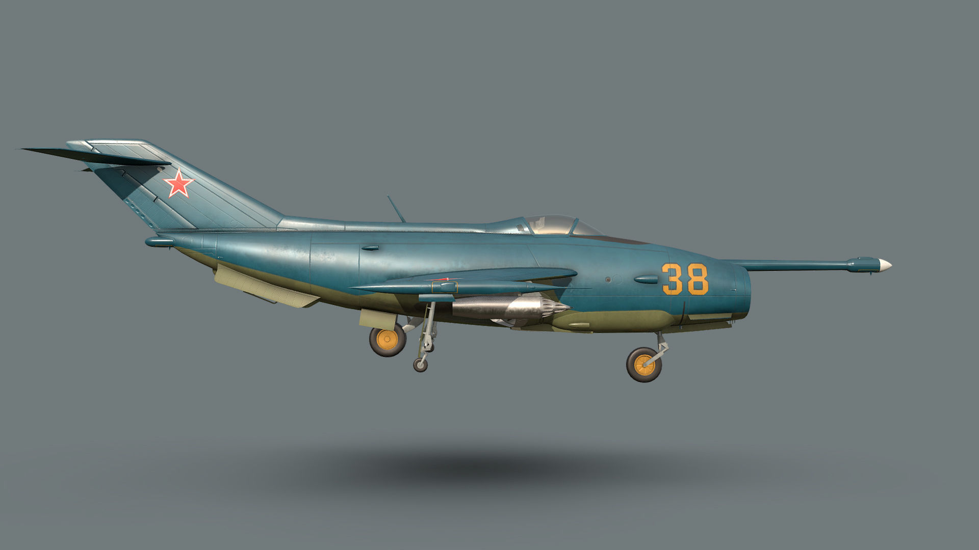 Yakovlev Yak-36 VTOL Low-poly 3D model_5