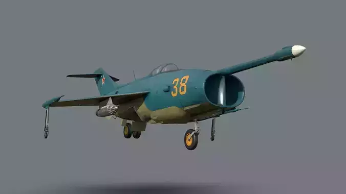 Yakovlev Yak-36 VTOL Low-poly 3D model