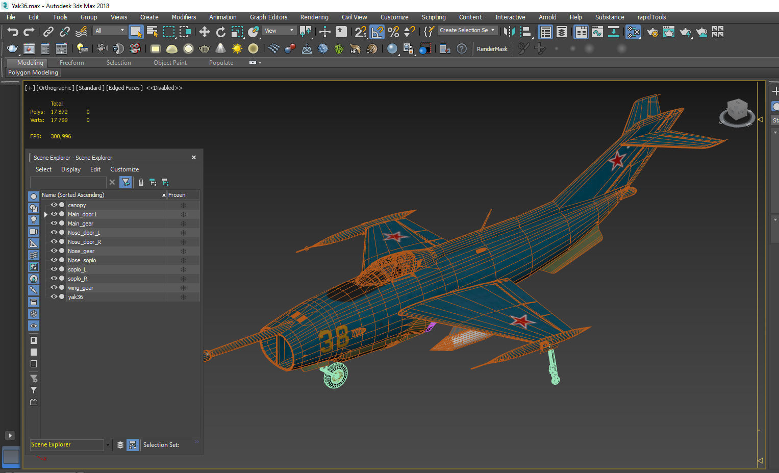 Yakovlev Yak-36 VTOL Low-poly 3D model_11