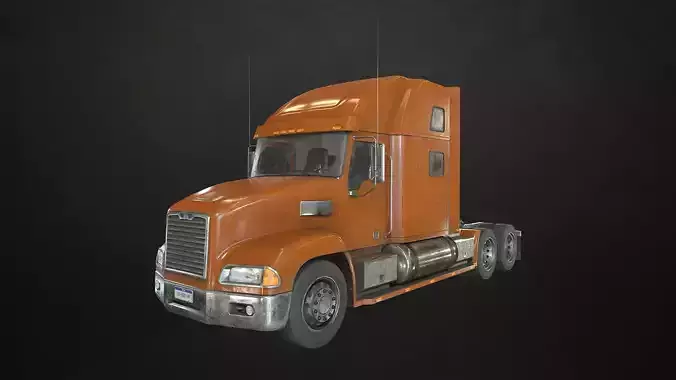 Semi Truck Tractor - Orange