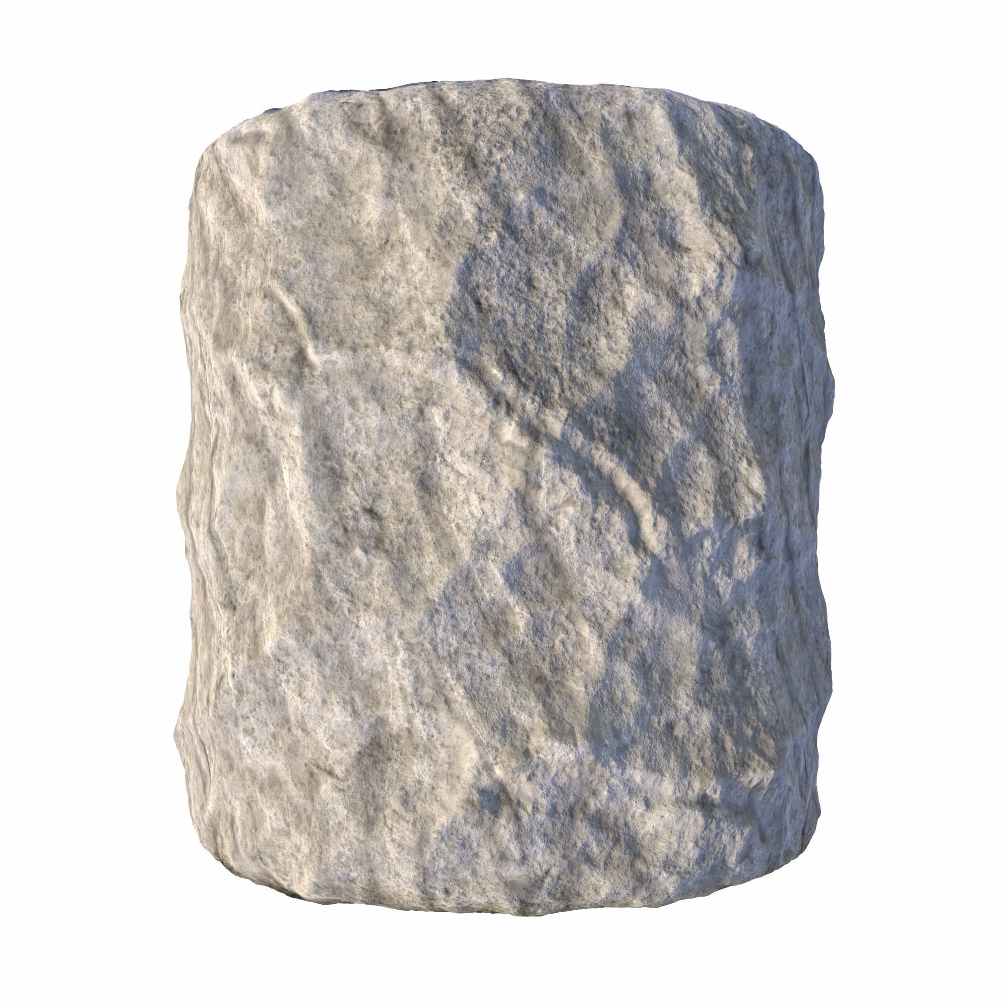 Stone White Wall Texture 3D model_2