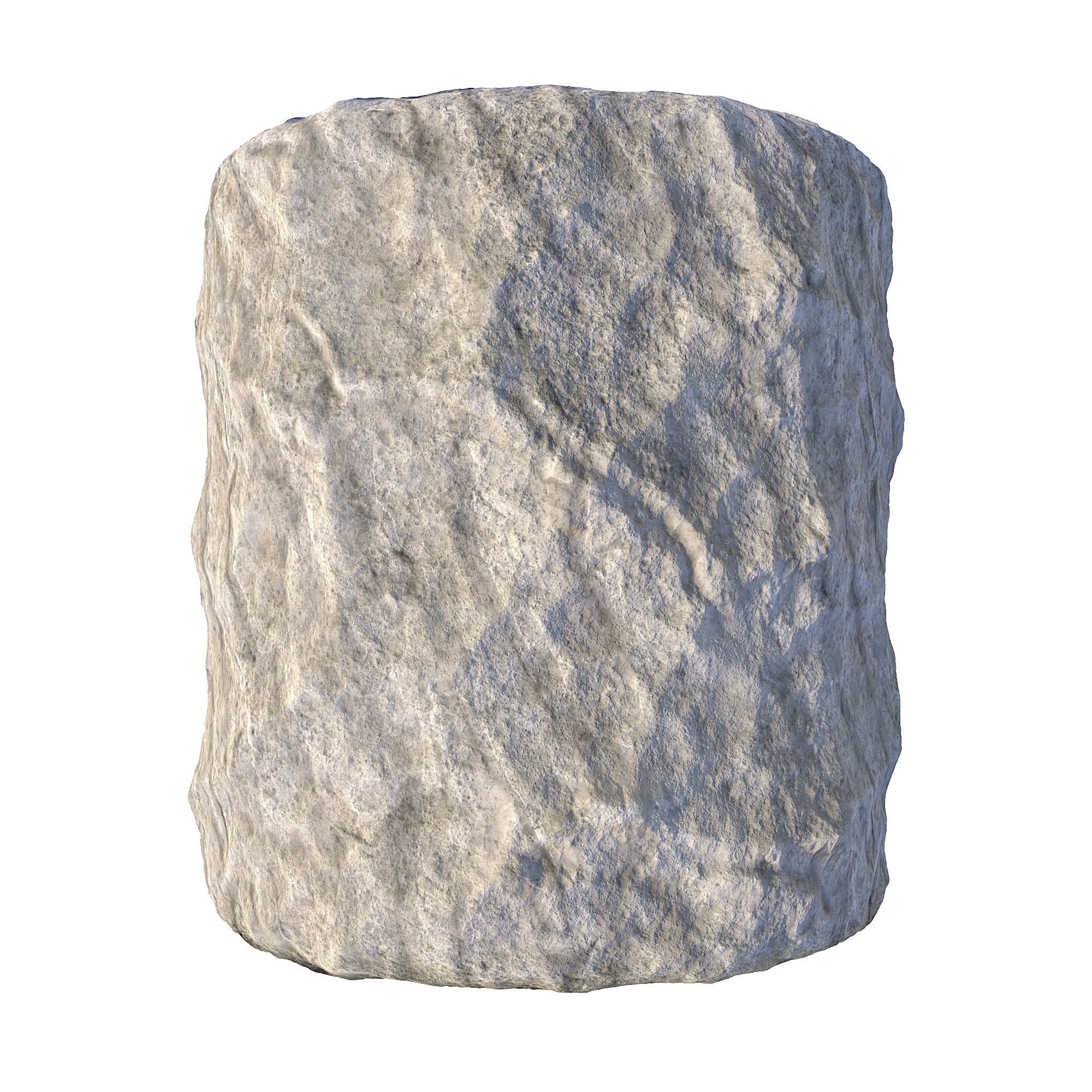 Stone White Wall Texture 3D model_1