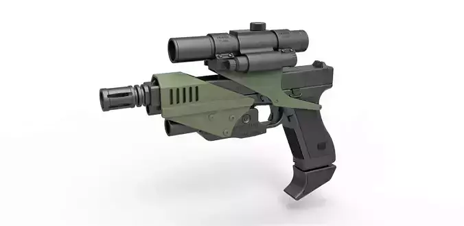 Pistol M70 from Space Above and Beyond TV series 1995 3D model