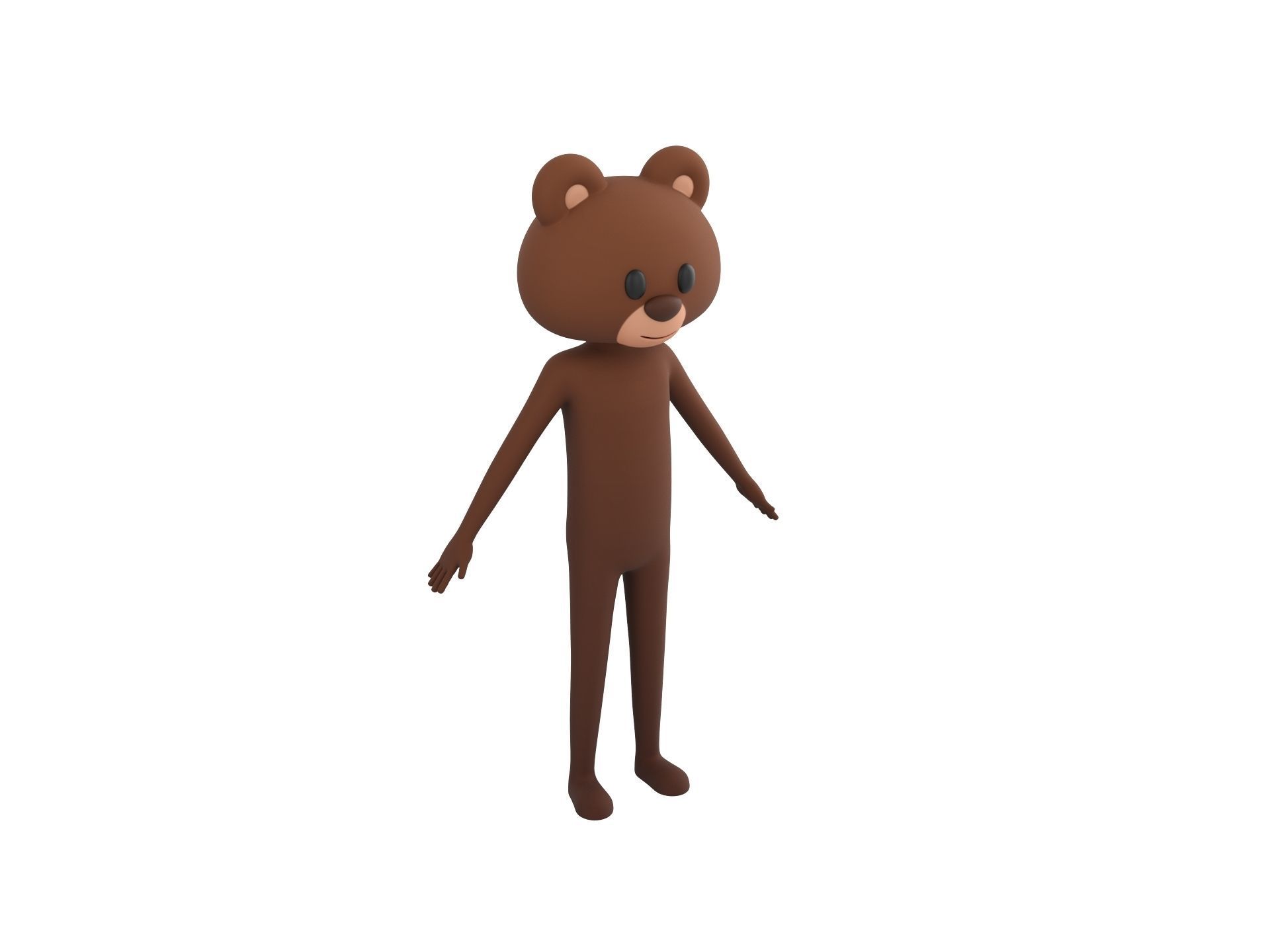 Character126 Rigged Bear 3D model_4