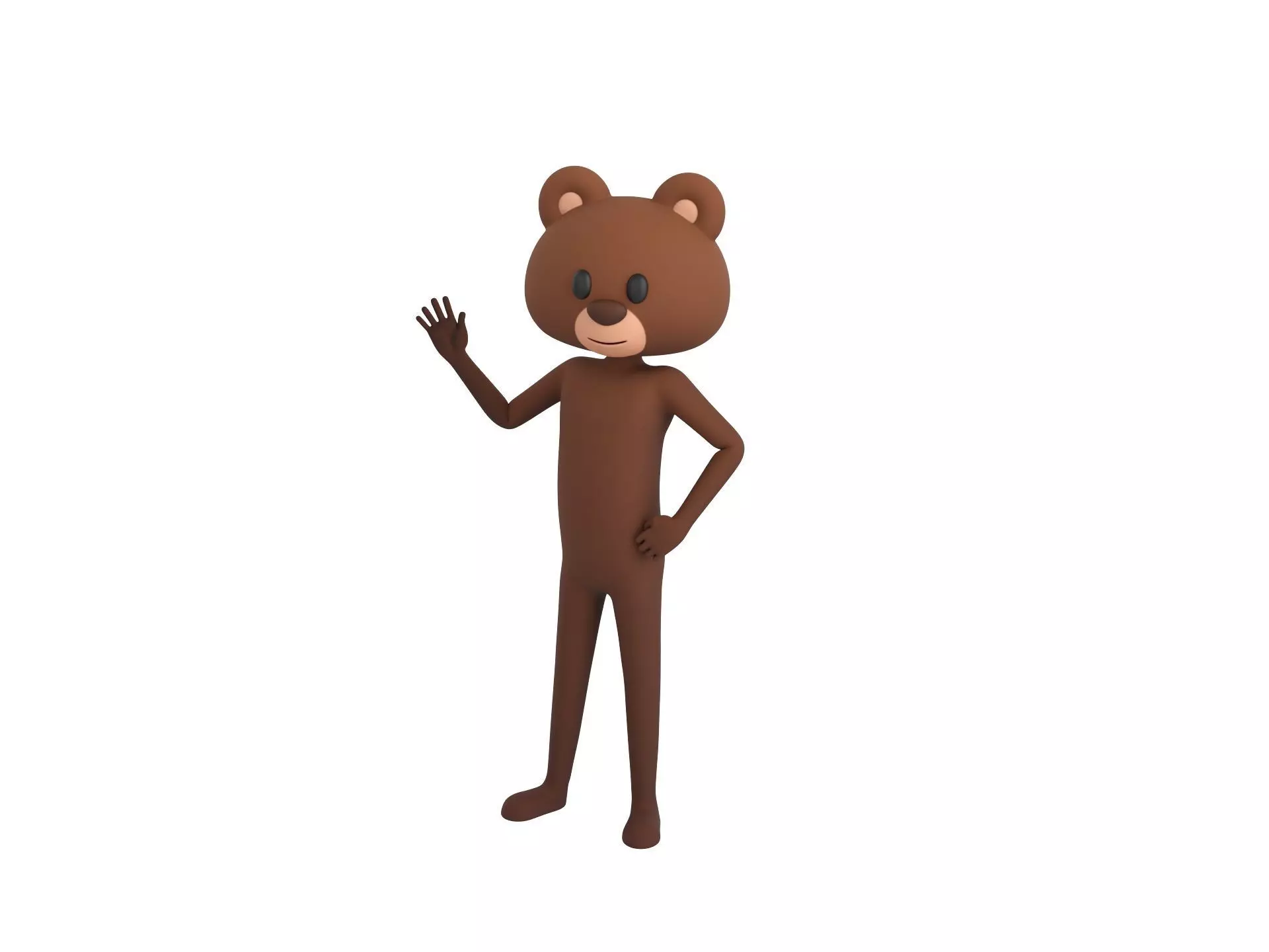 Character126 Rigged Bear 3D model_0