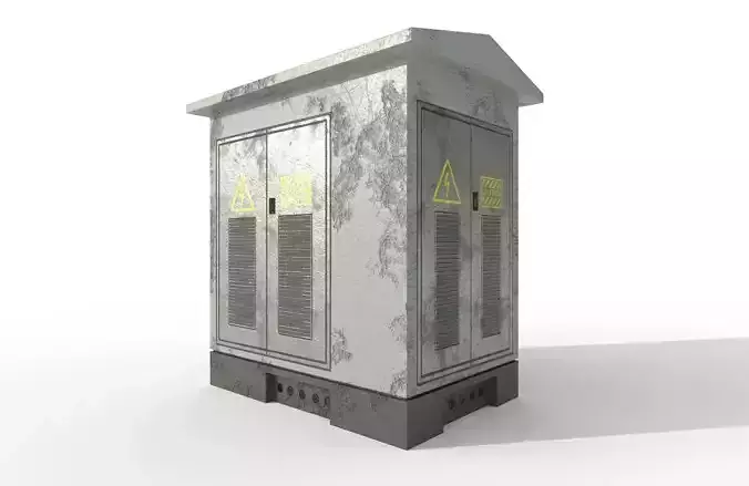 Electrical Substation Building Free low-poly 3D model