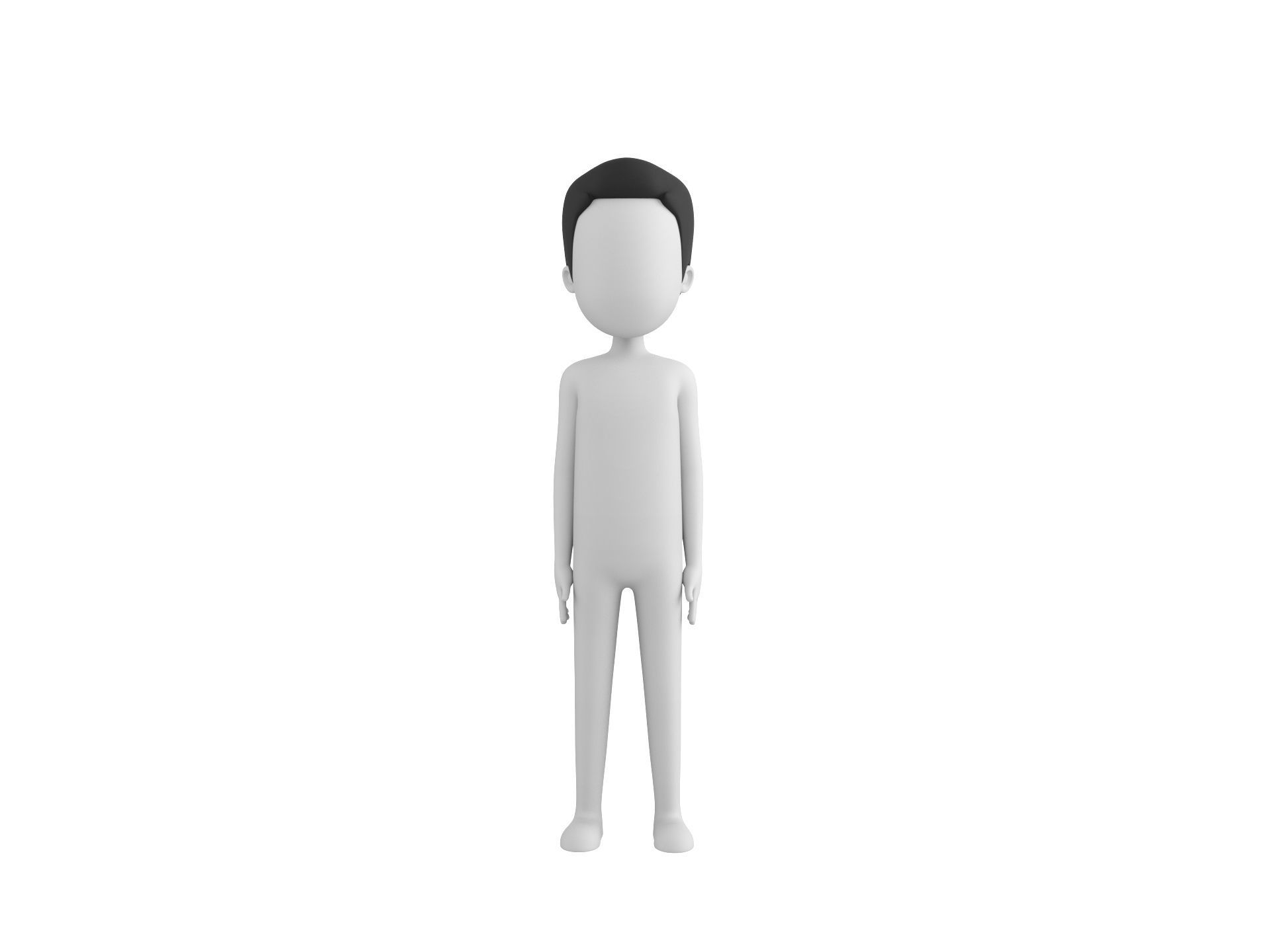 Character127 Rigged Simple Man 3D model_3