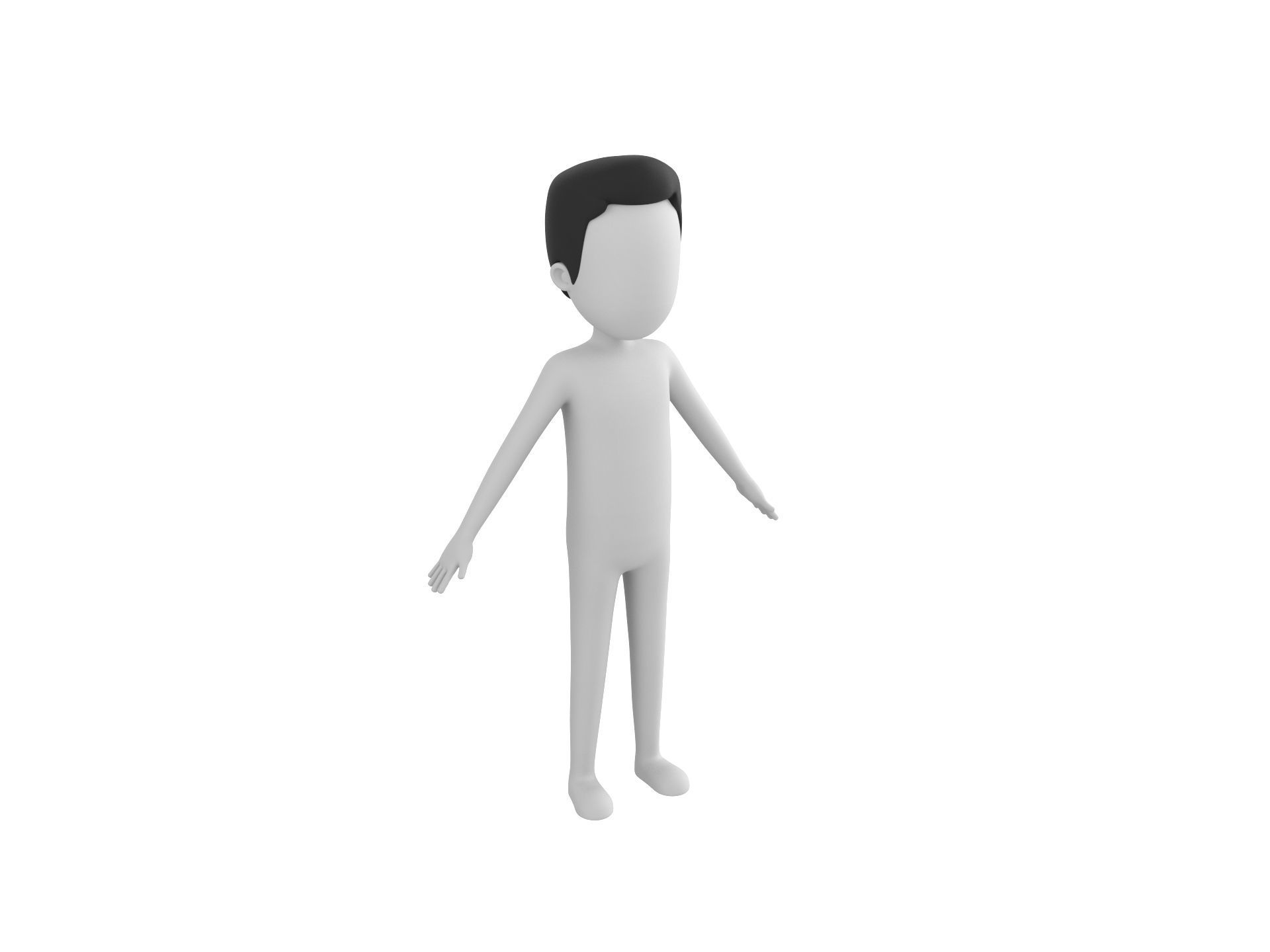Character127 Rigged Simple Man 3D model_4