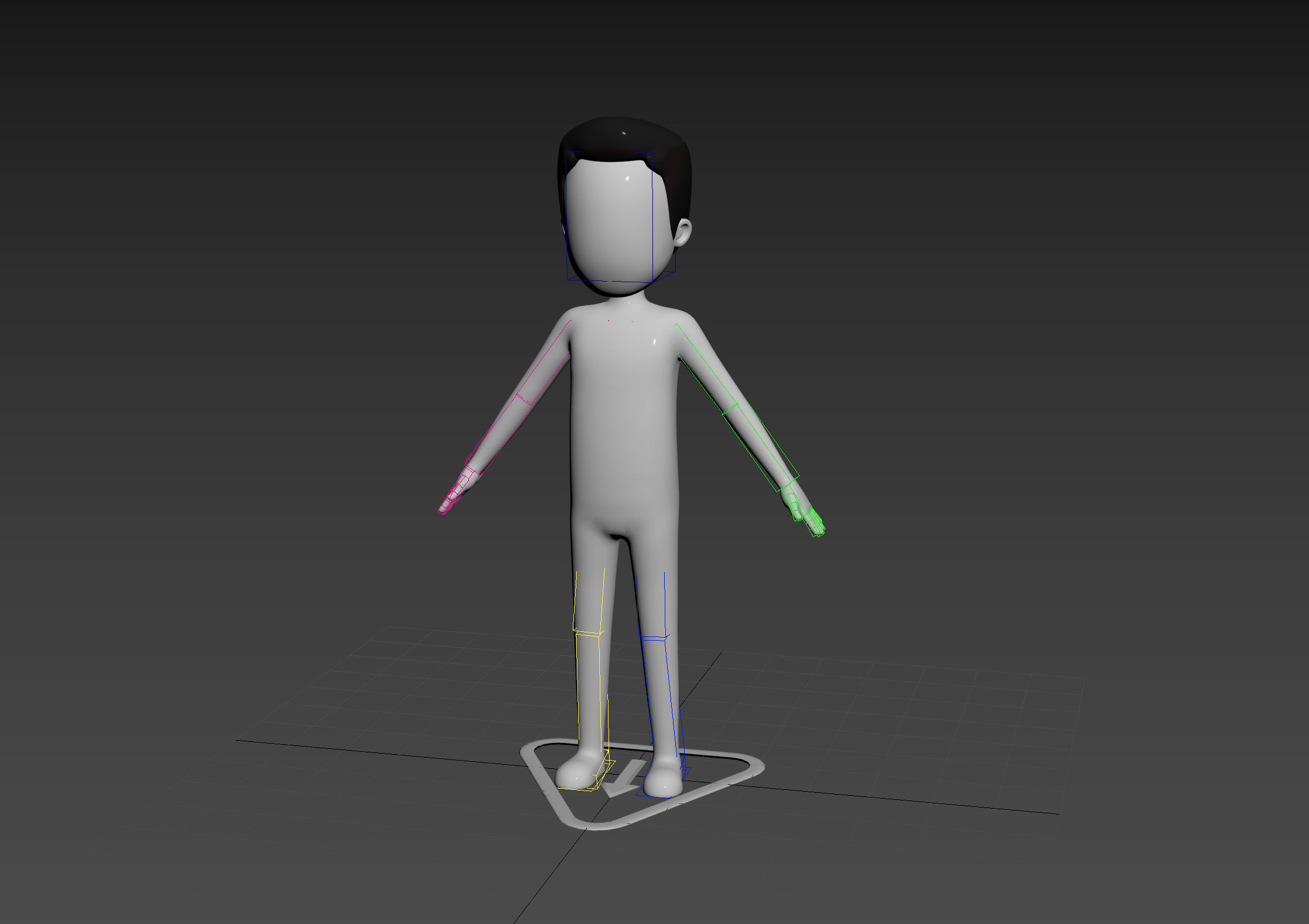Character127 Rigged Simple Man 3D model_12
