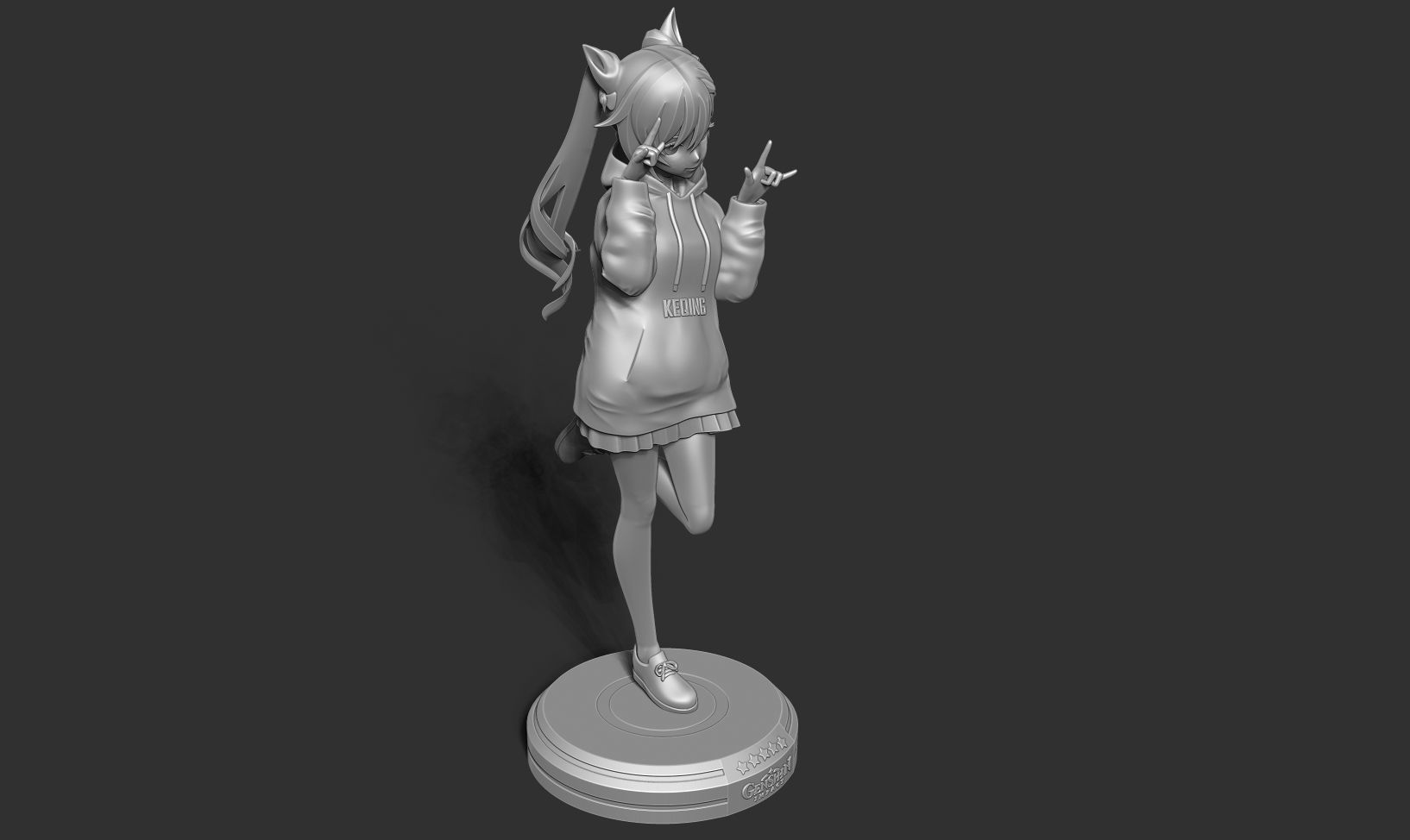 Keqing - Genshin Impact Fanart 3D print model_21