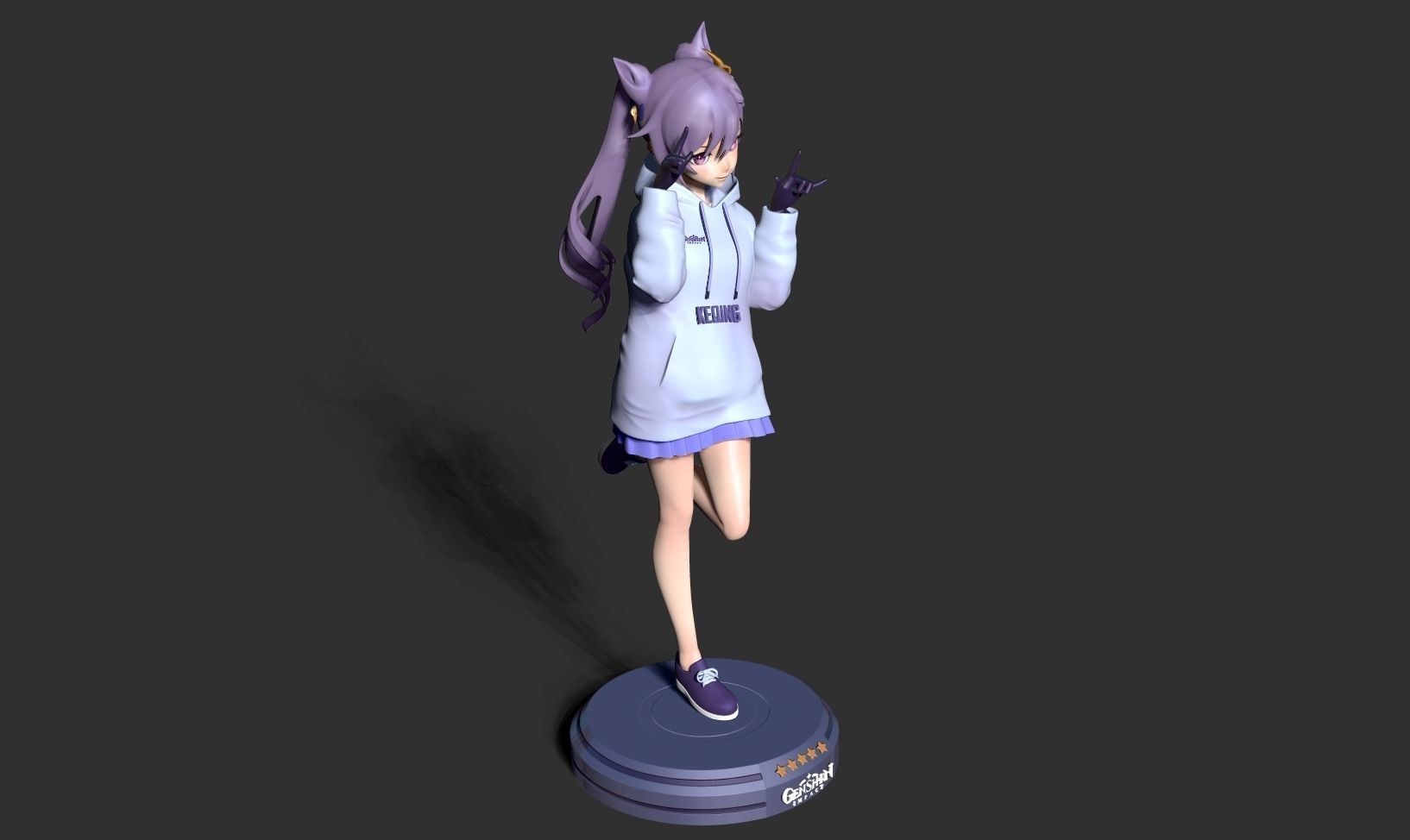Keqing - Genshin Impact Fanart 3D print model_20