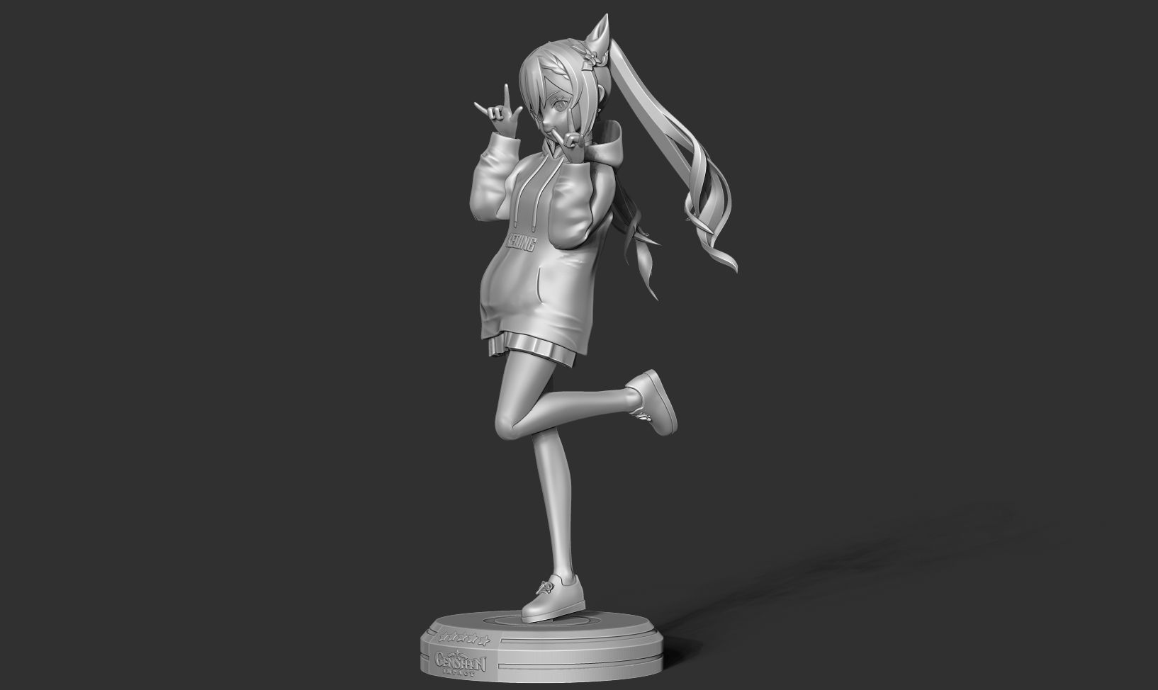 Keqing - Genshin Impact Fanart 3D print model_14