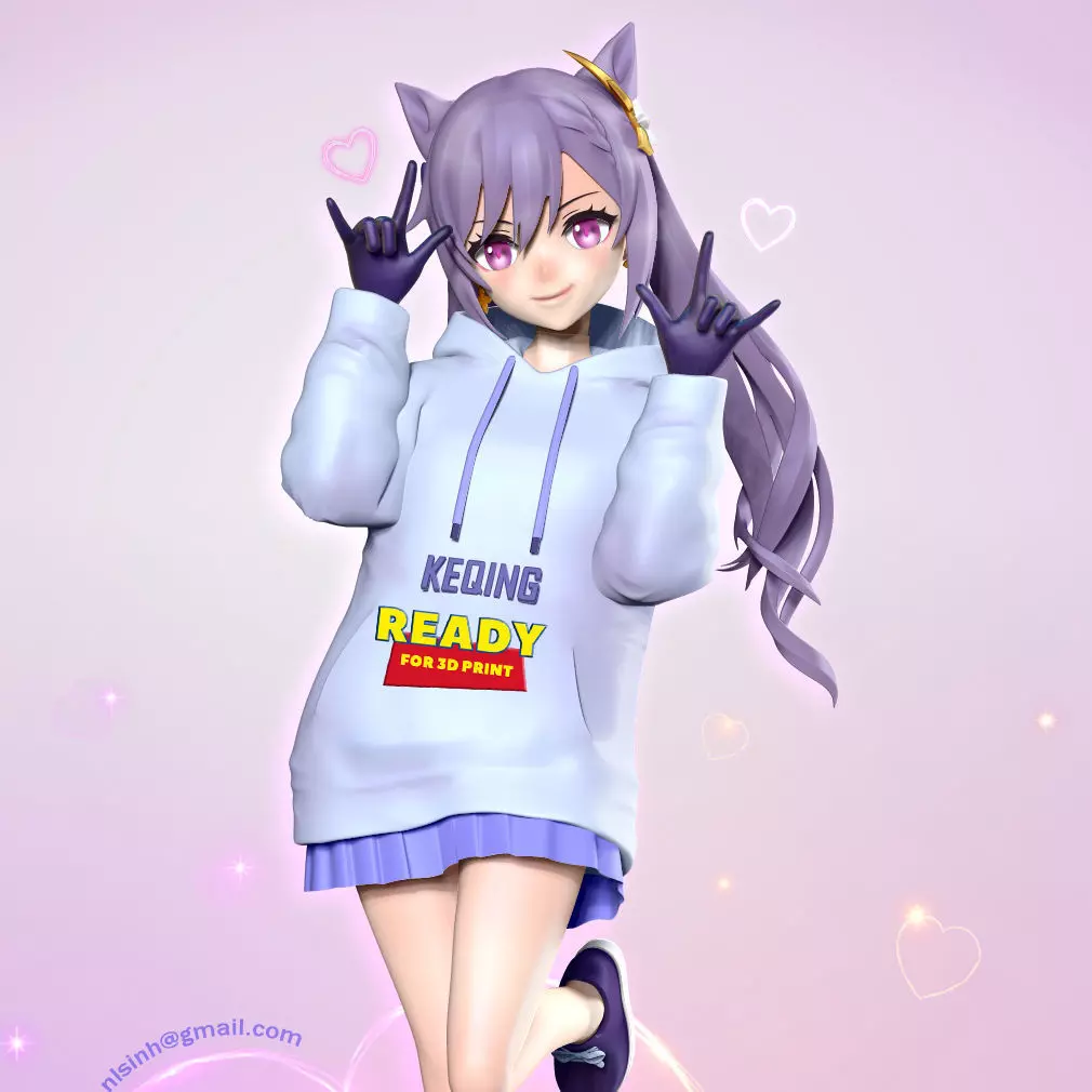 Keqing - Genshin Impact Fanart 3D print model_0