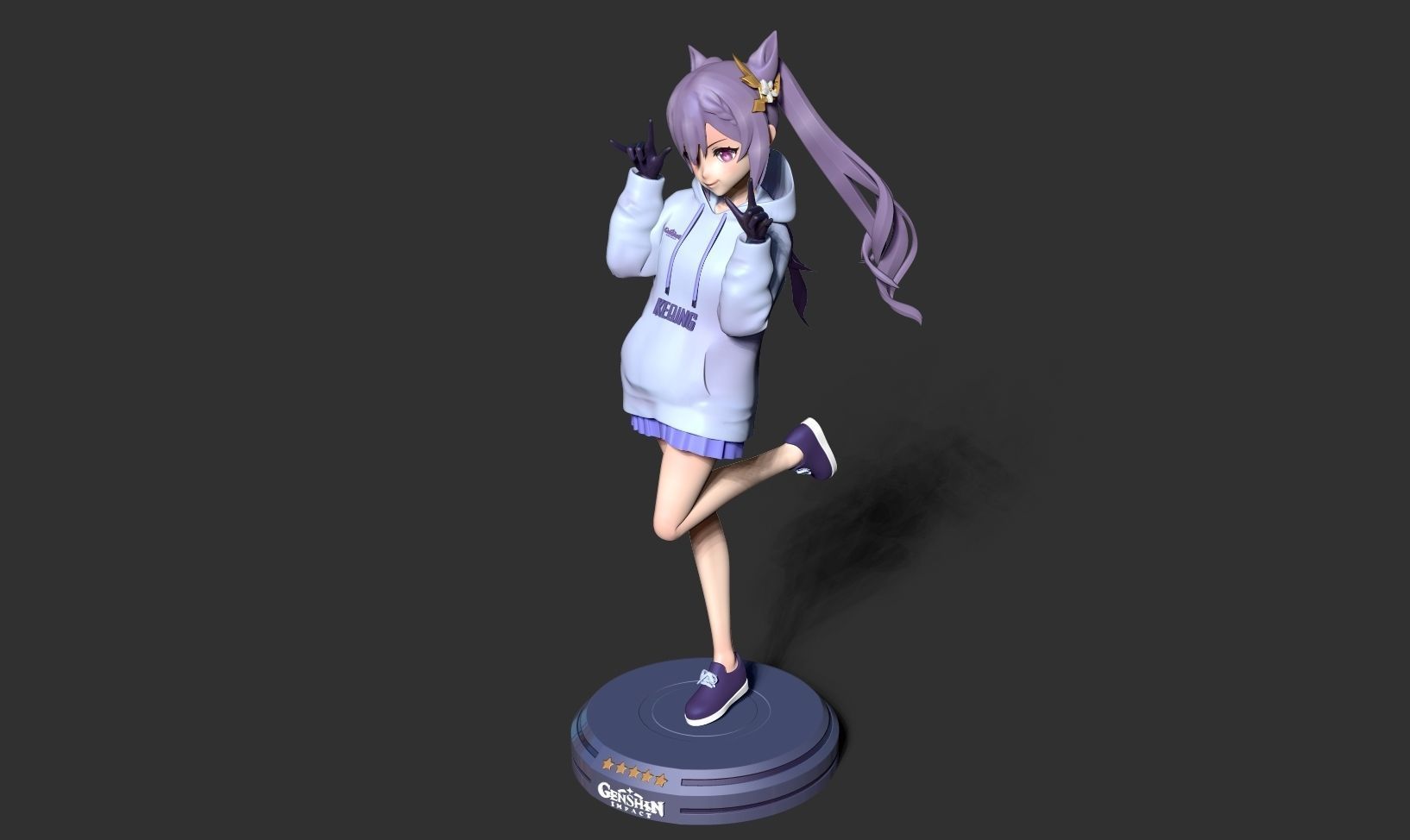 Keqing - Genshin Impact Fanart 3D print model_18