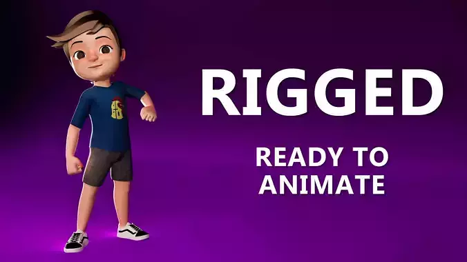 Boy Rigged and animated