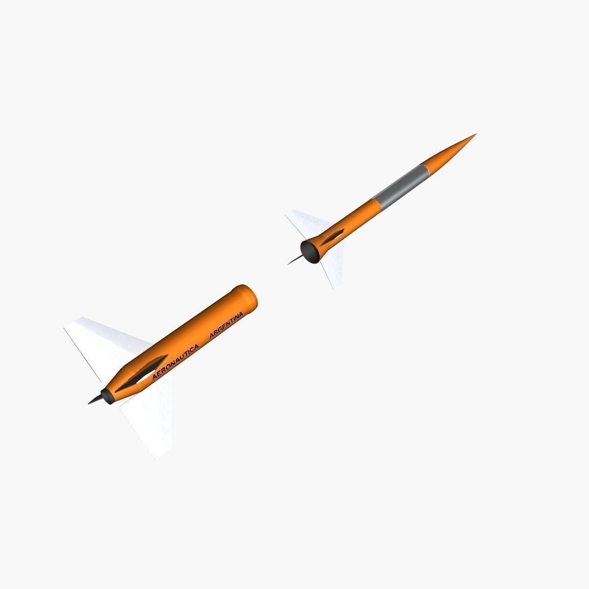 Gamma Centauro Rocket Low-poly 3D model_2