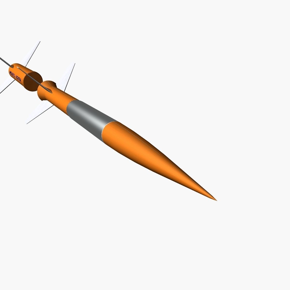 Gamma Centauro Rocket Low-poly 3D model_6