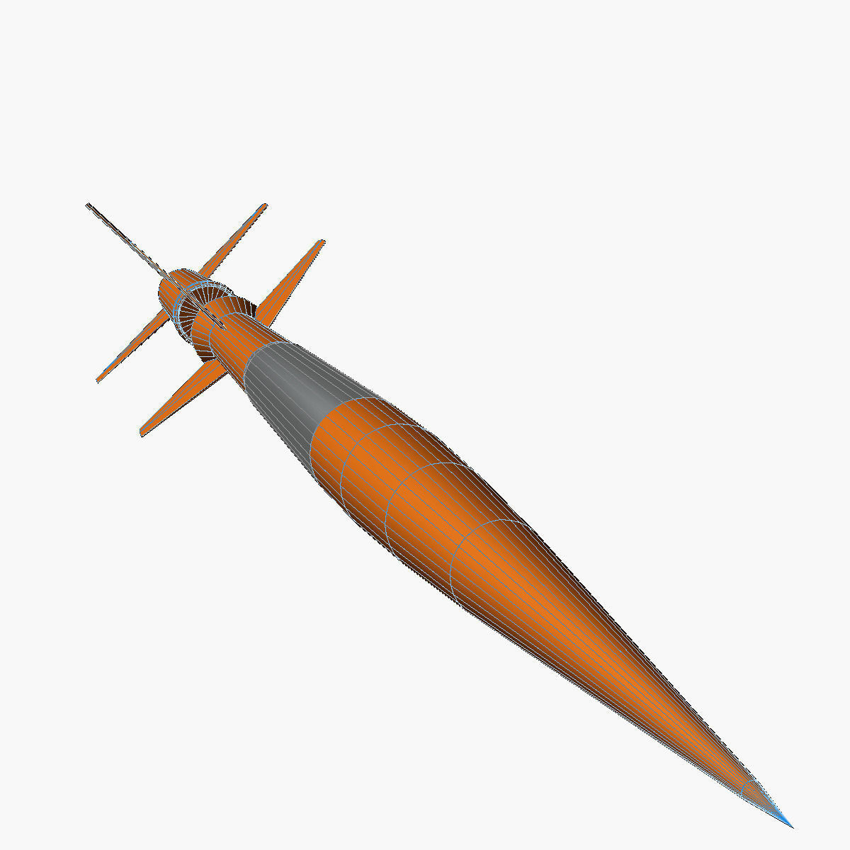Gamma Centauro Rocket Low-poly 3D model_8