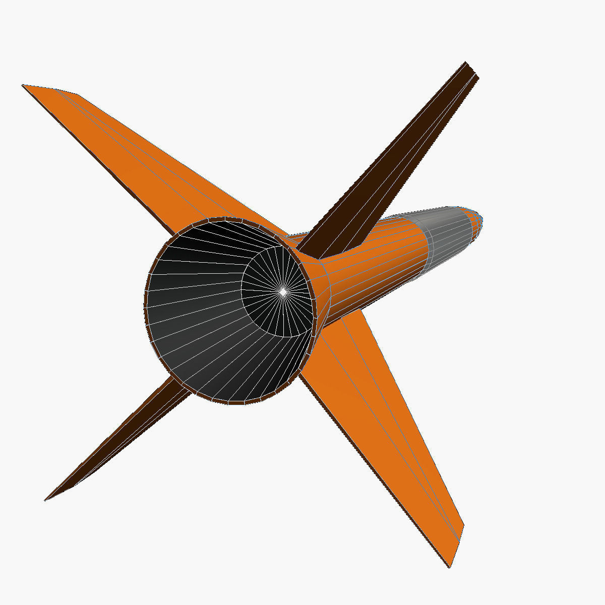 Gamma Centauro Rocket Low-poly 3D model_7