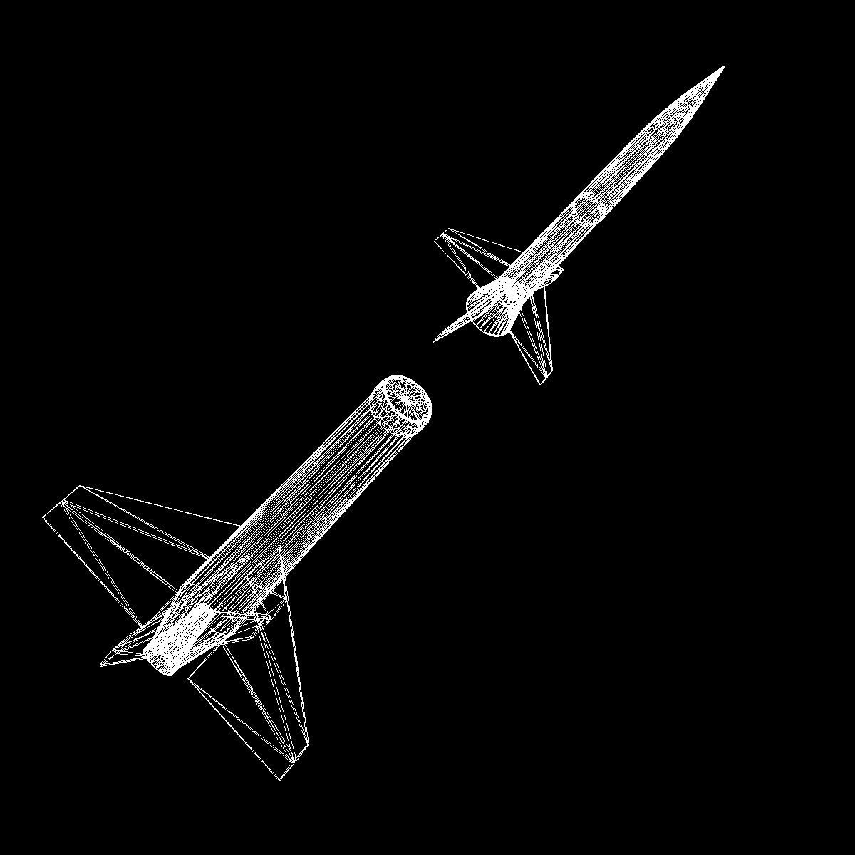 Gamma Centauro Rocket Low-poly 3D model_11