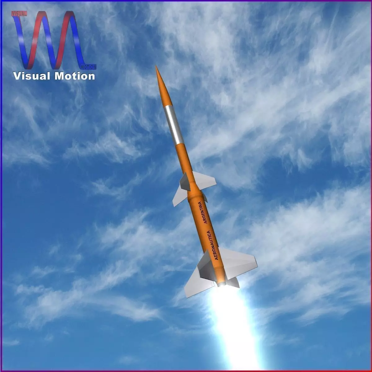 Gamma Centauro Rocket Low-poly 3D model_0