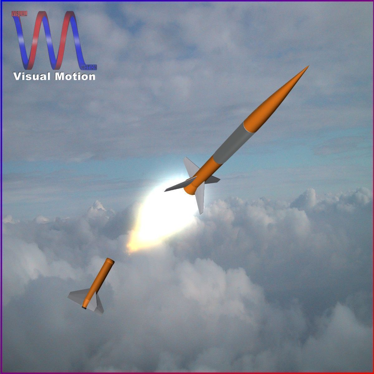 Gamma Centauro Rocket Low-poly 3D model_1