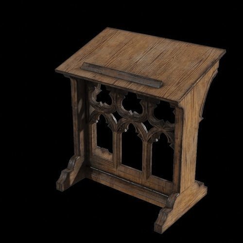 Gothic Lecturn Low-poly 3D model