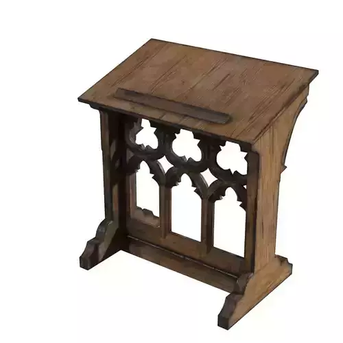 Gothic Lecturn Low-poly 3D model
